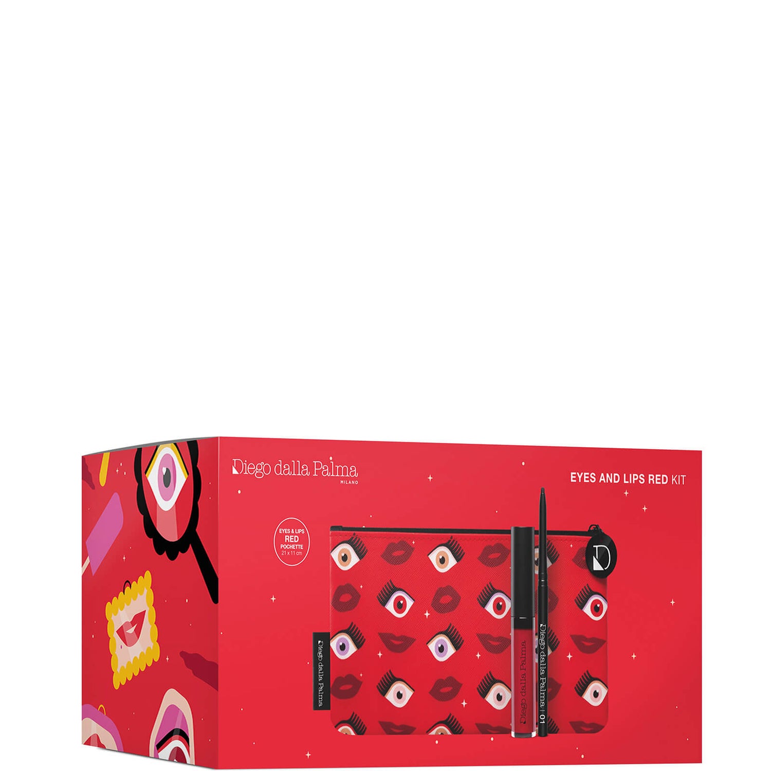 Diego Dalla Palma Eyes and Lips Kit - Red (Worth £30.50)