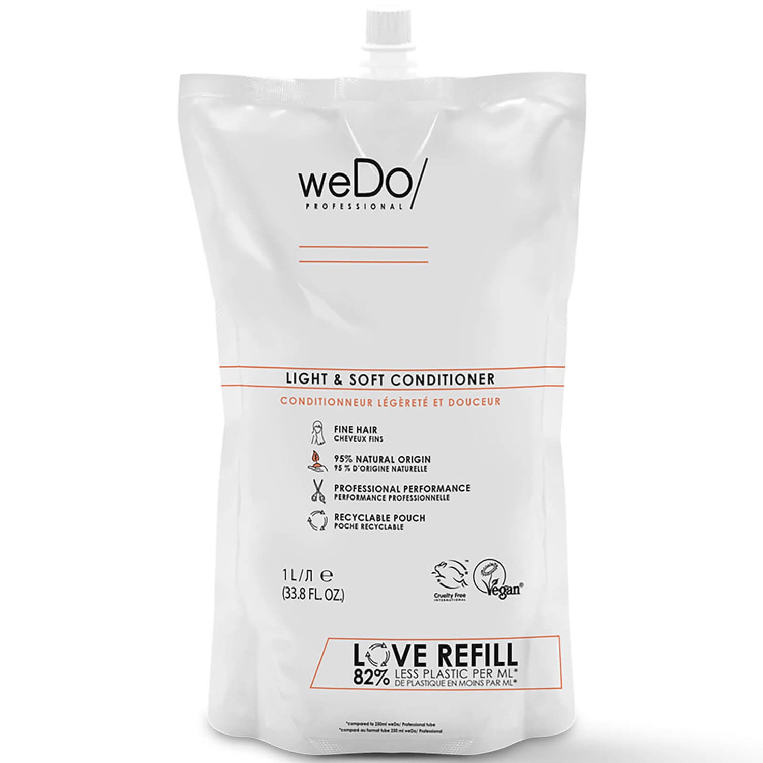 weDo/ Bolsa de acondicionador profesional ligero y suave 1000ml