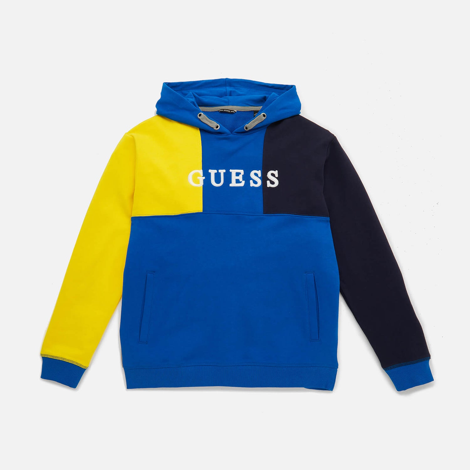 Guess Boys' Hooded Active Top - Blue and Yellow Comb - 10 Years
