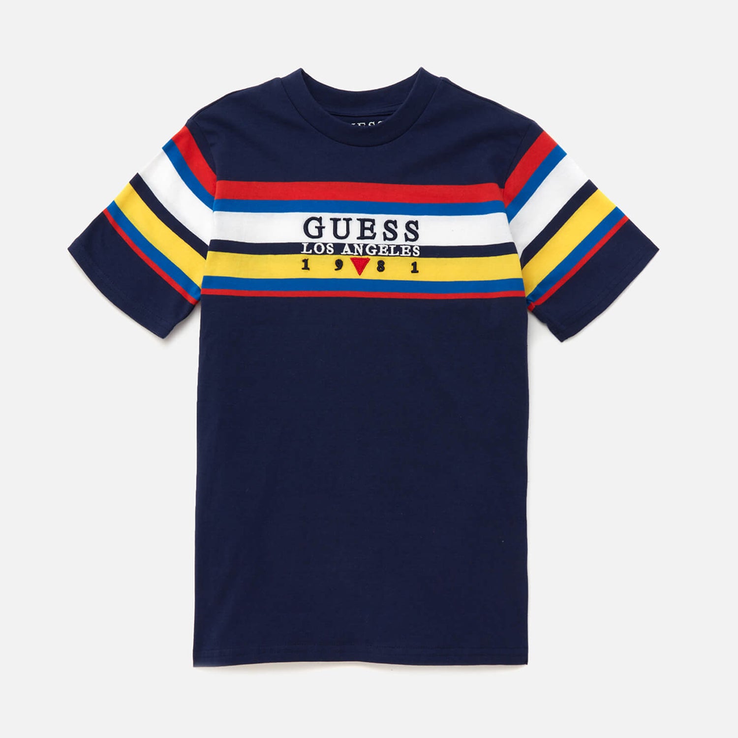 Guess Boys' Logo Stripe T-Shirt - Deck Blue - 14 Years