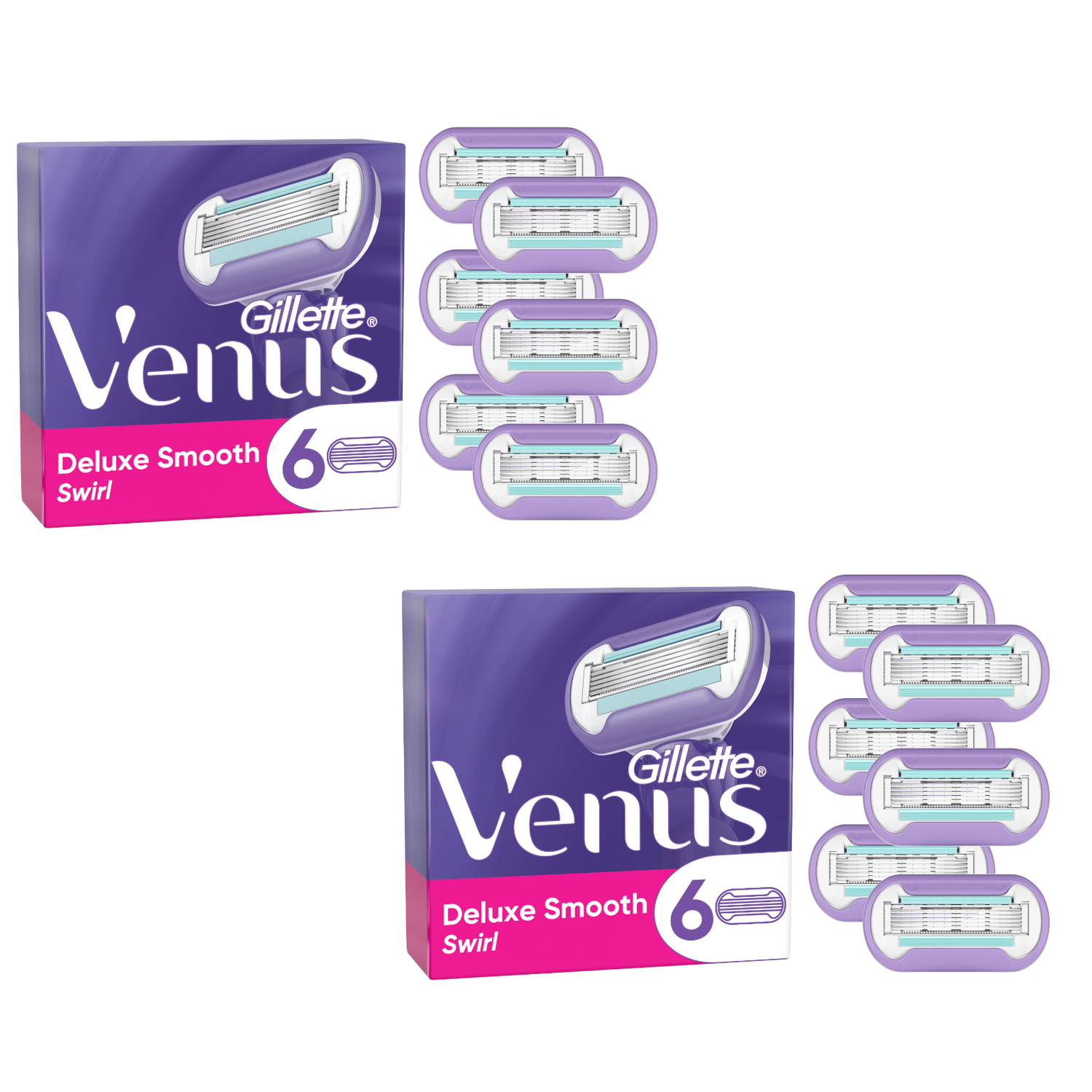 Venus Deluxe Smooth Swirl Blades 12 Pack