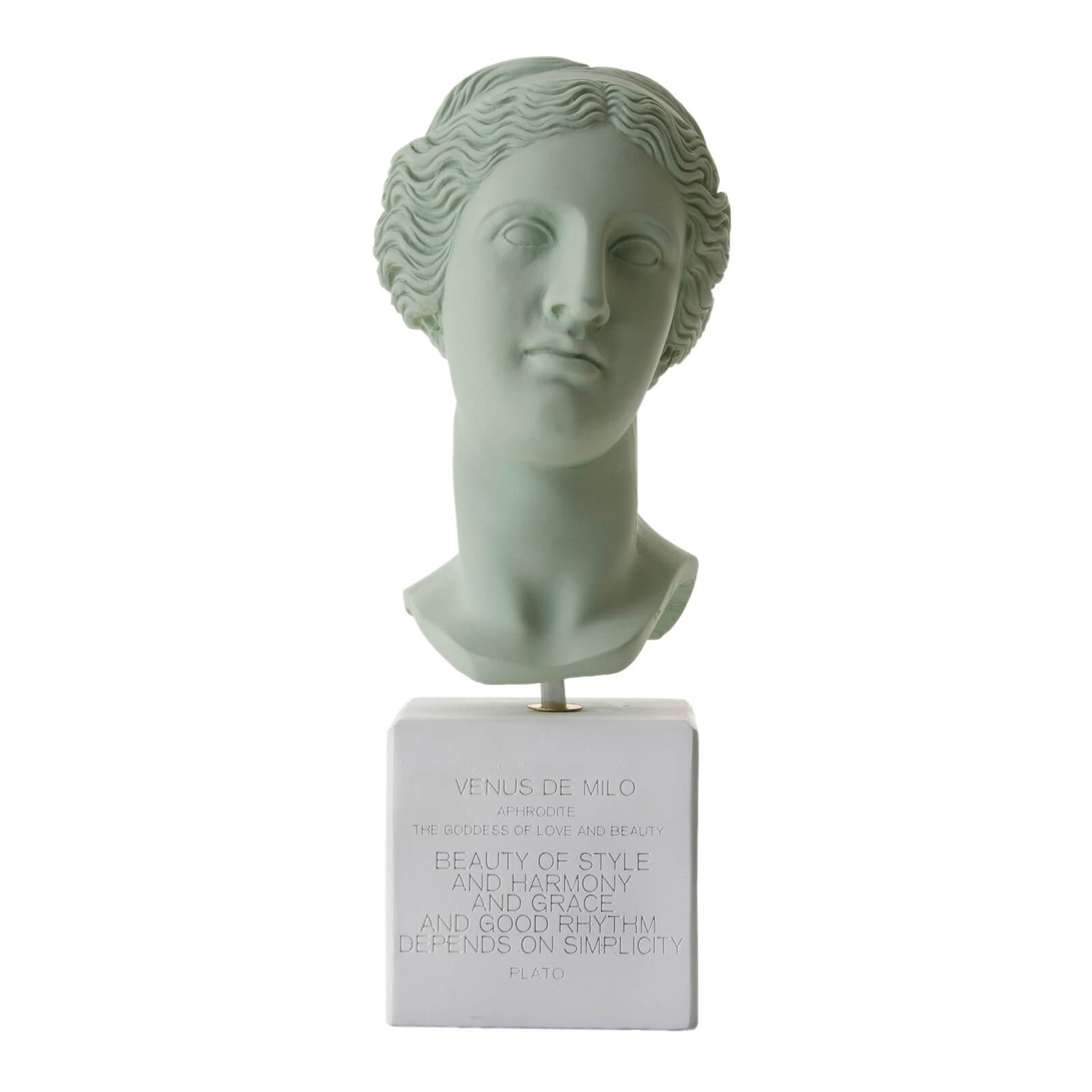 Sophia Enjoy Thinking Venus Head Statue - Vintage Green - Medium