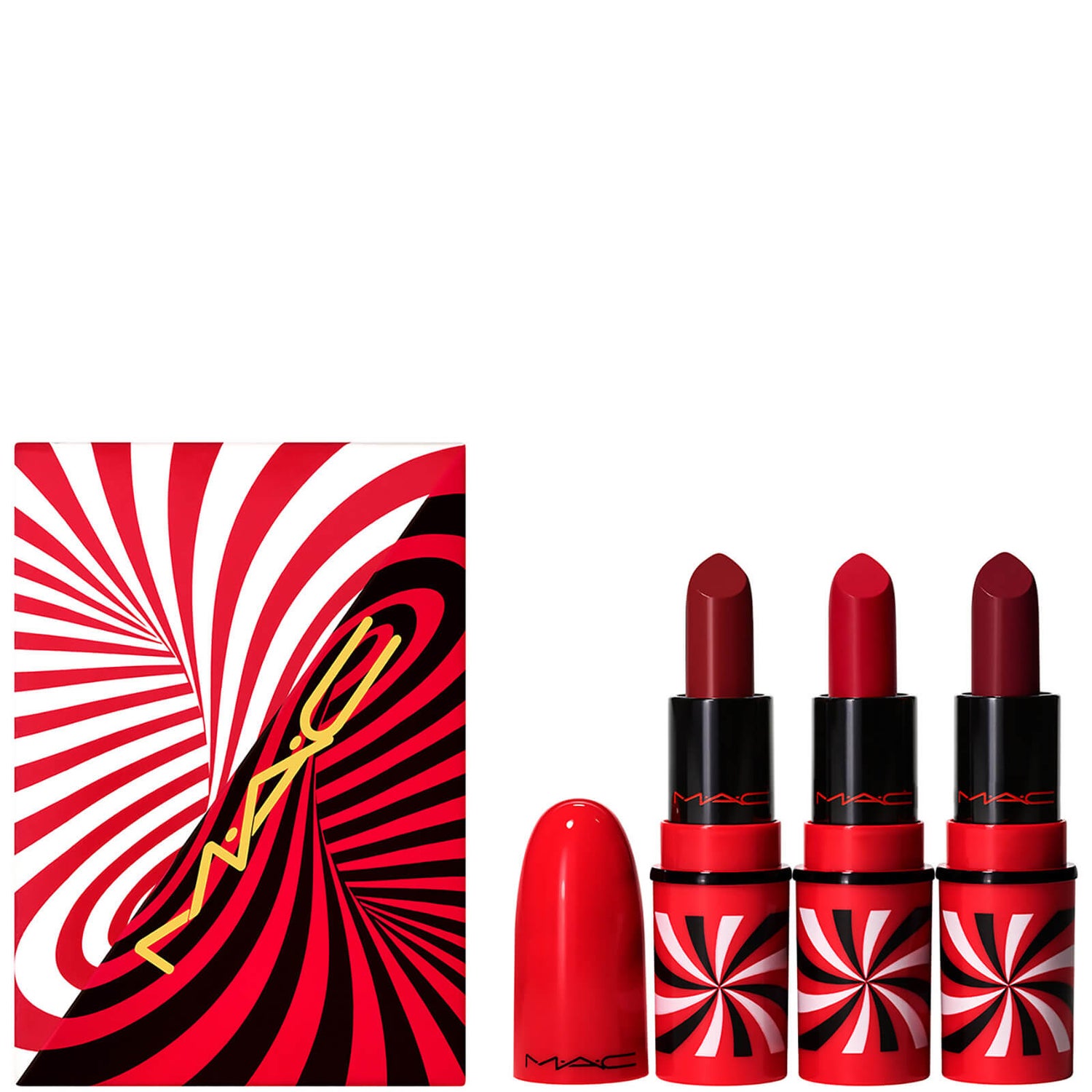 Набор мини-помад MAC Tiny Tricks Mini Lipstick Trio, оттенки Red
