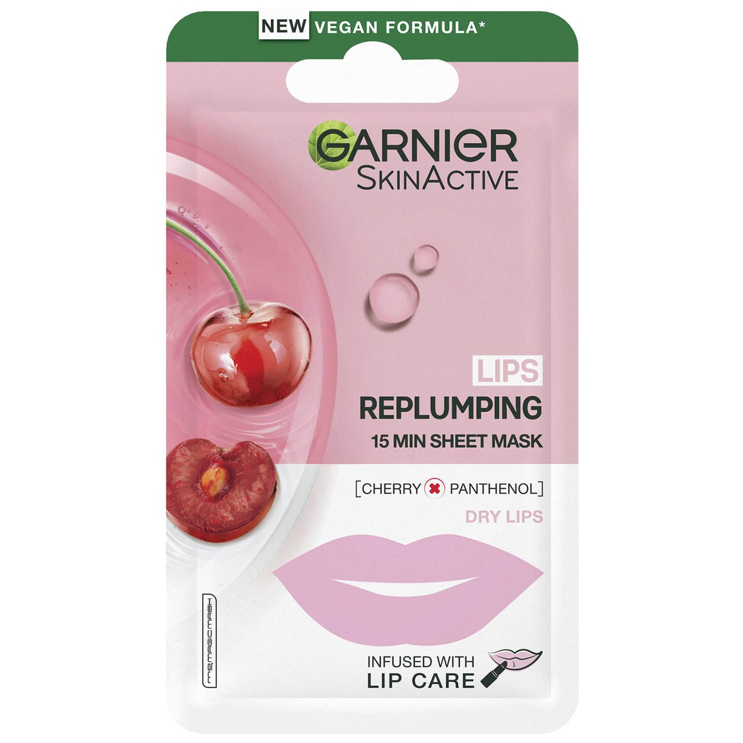 Garnier SkinActive Moisture Bomb Cherry maschera labbra 5 g