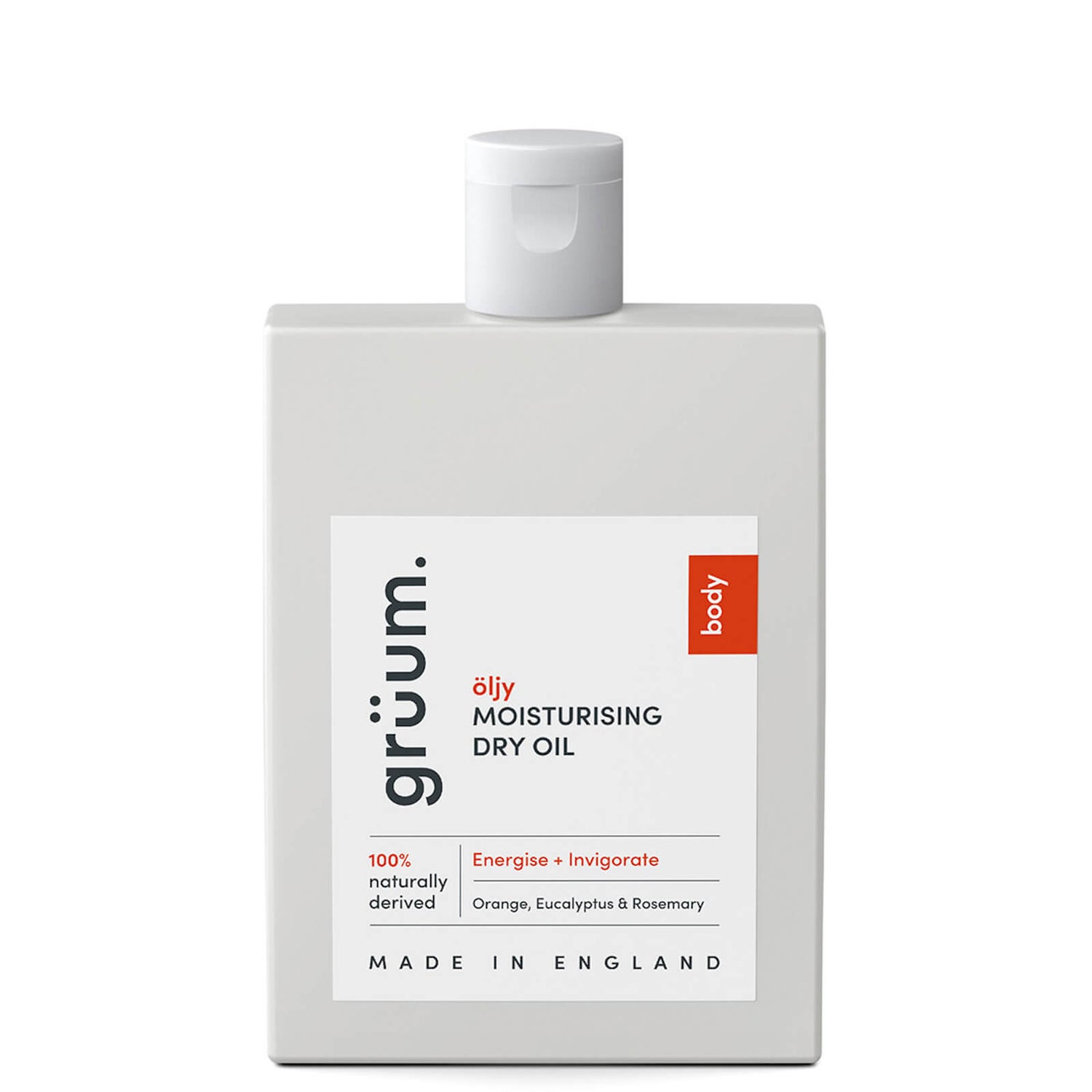 Увлажняющее сухое масло grüum Öljy Moisturising Dry Oil, серия Energise and Invigorate, 100 мл