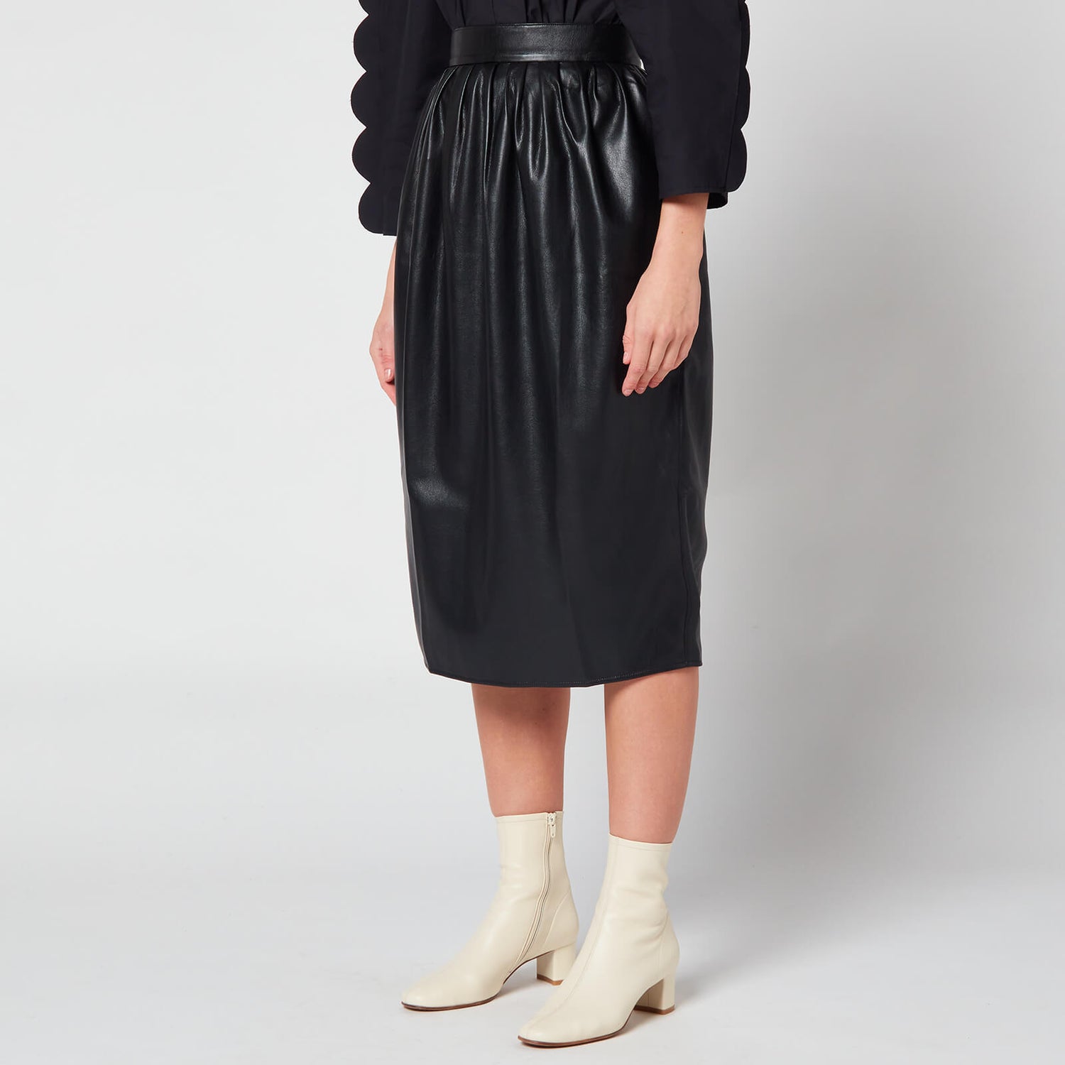Naya Rea Women's Zoe Vegan Leather Skirt - Black - L