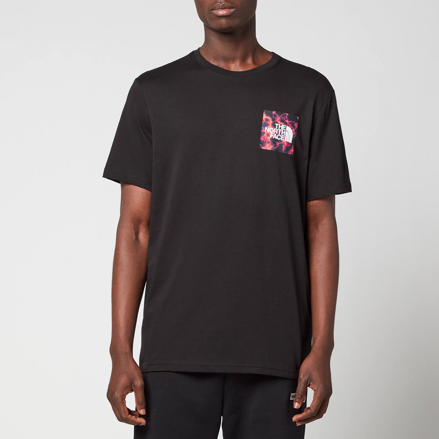 The North Face Men's Fine T-Shirt - Black/Flame Print