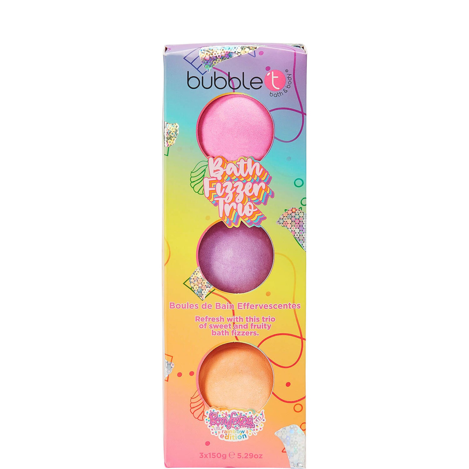 Bubble T Cosmetics Trío de geles de baño de arco iris