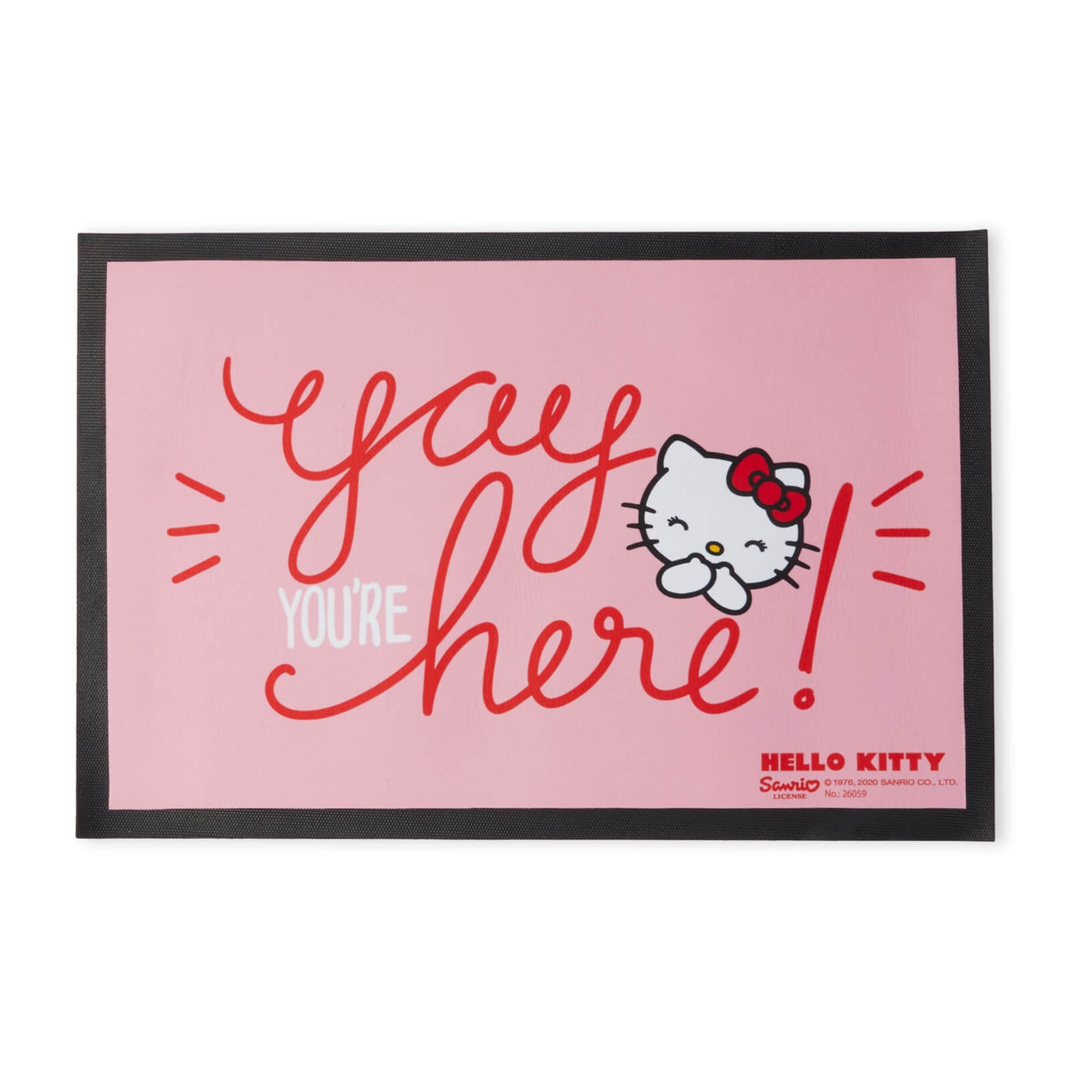 Hello Kitty Yay You're Here Entrance Mat