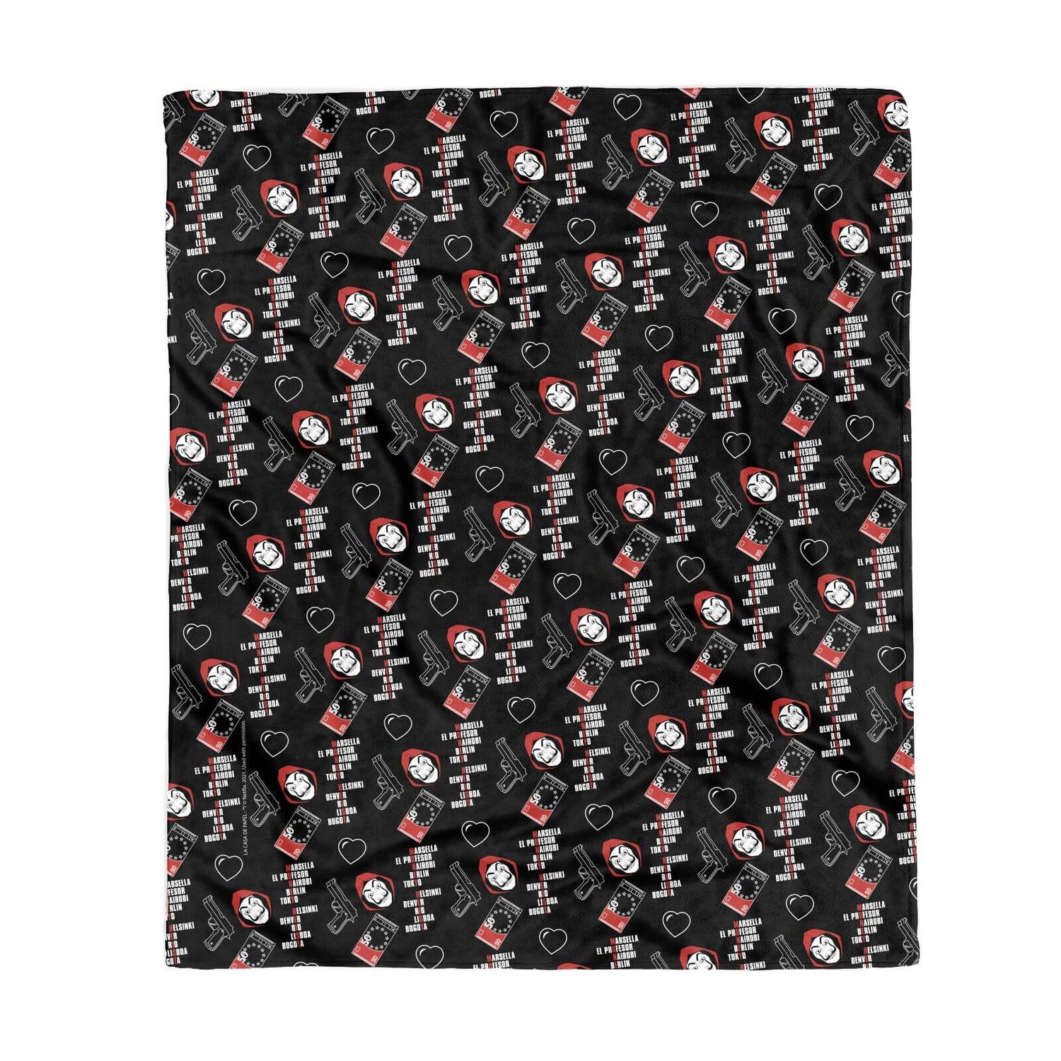 Money Heist Dali Collage Fleece Blanket