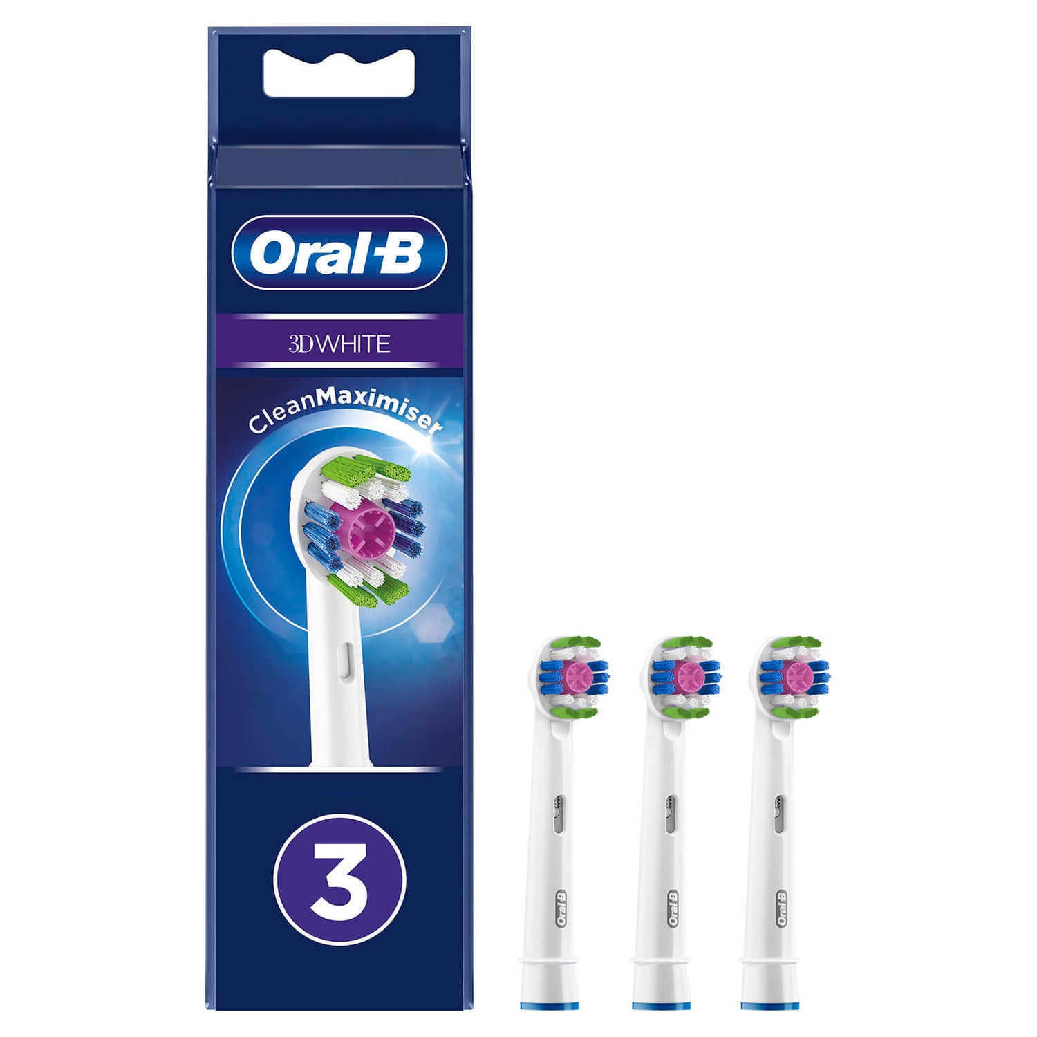 Oral-B 3D White Opzetborstels, Verpakking 3-Pak