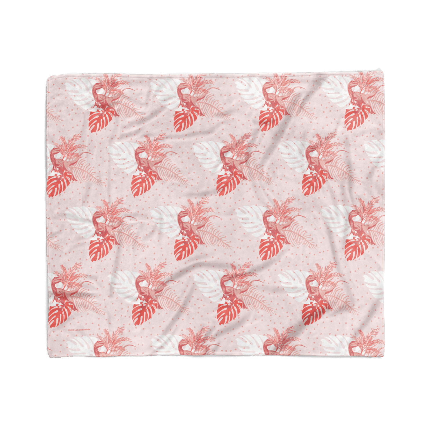 Jurassic World Pink Polka Dots Fleece Blanket