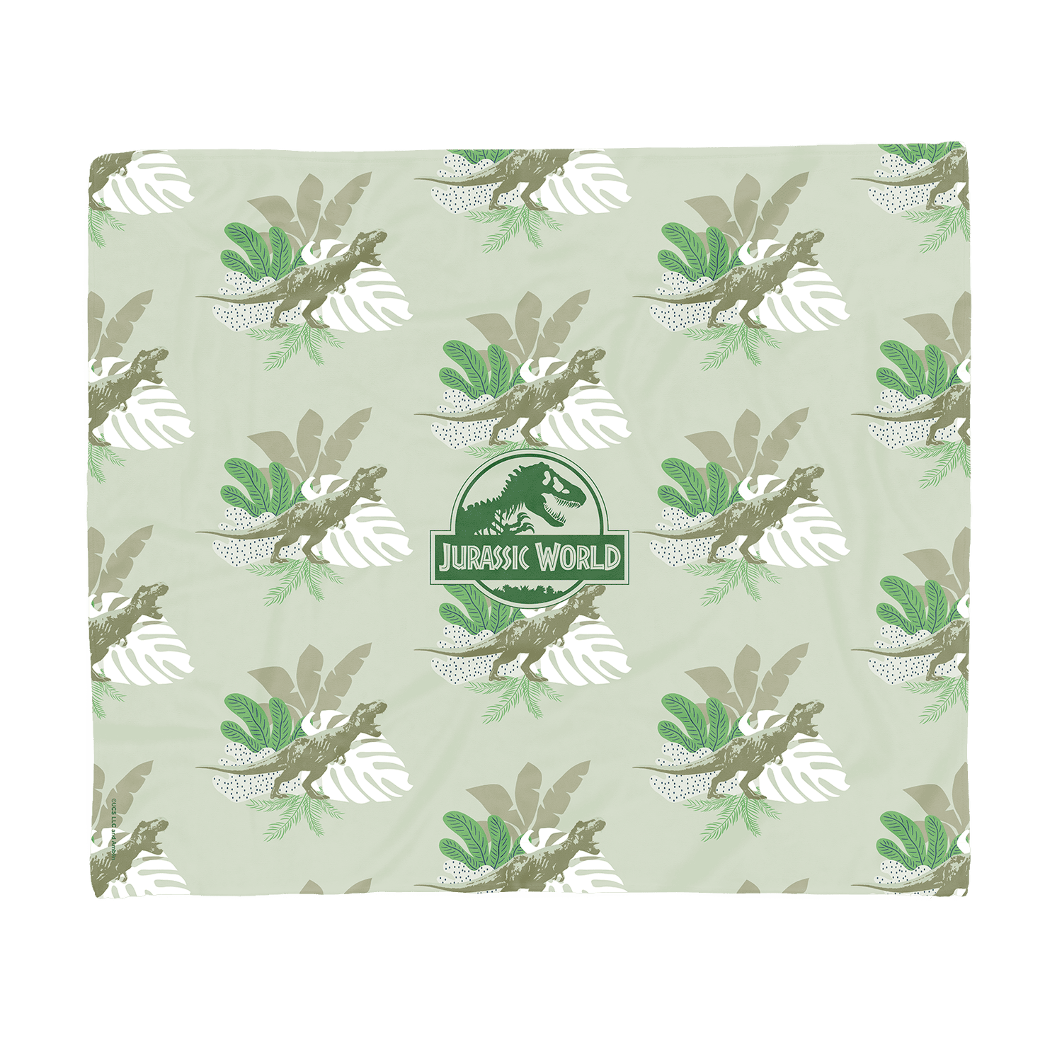Jurassic World Tropical Leaves Fleece Blanket
