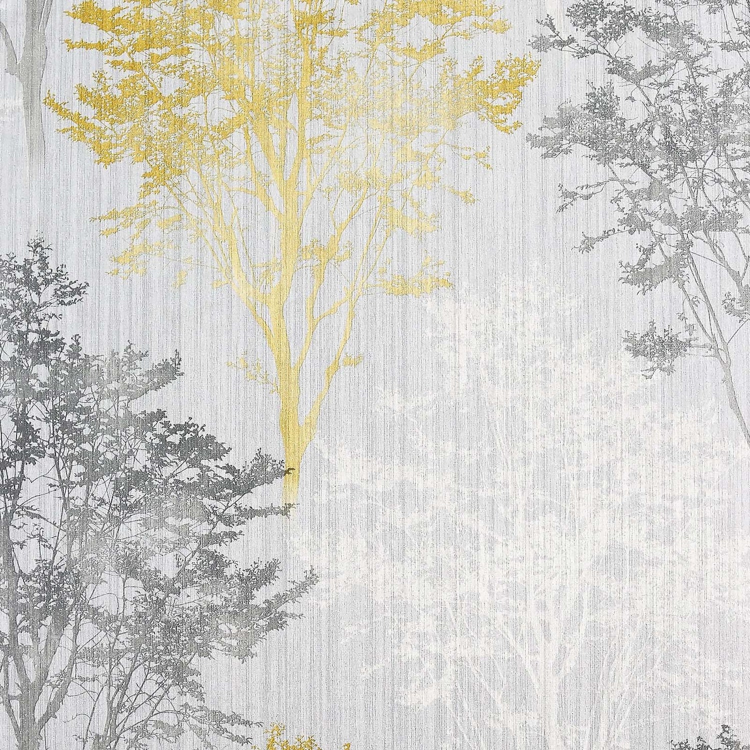 Grey and store ochre wallpaper