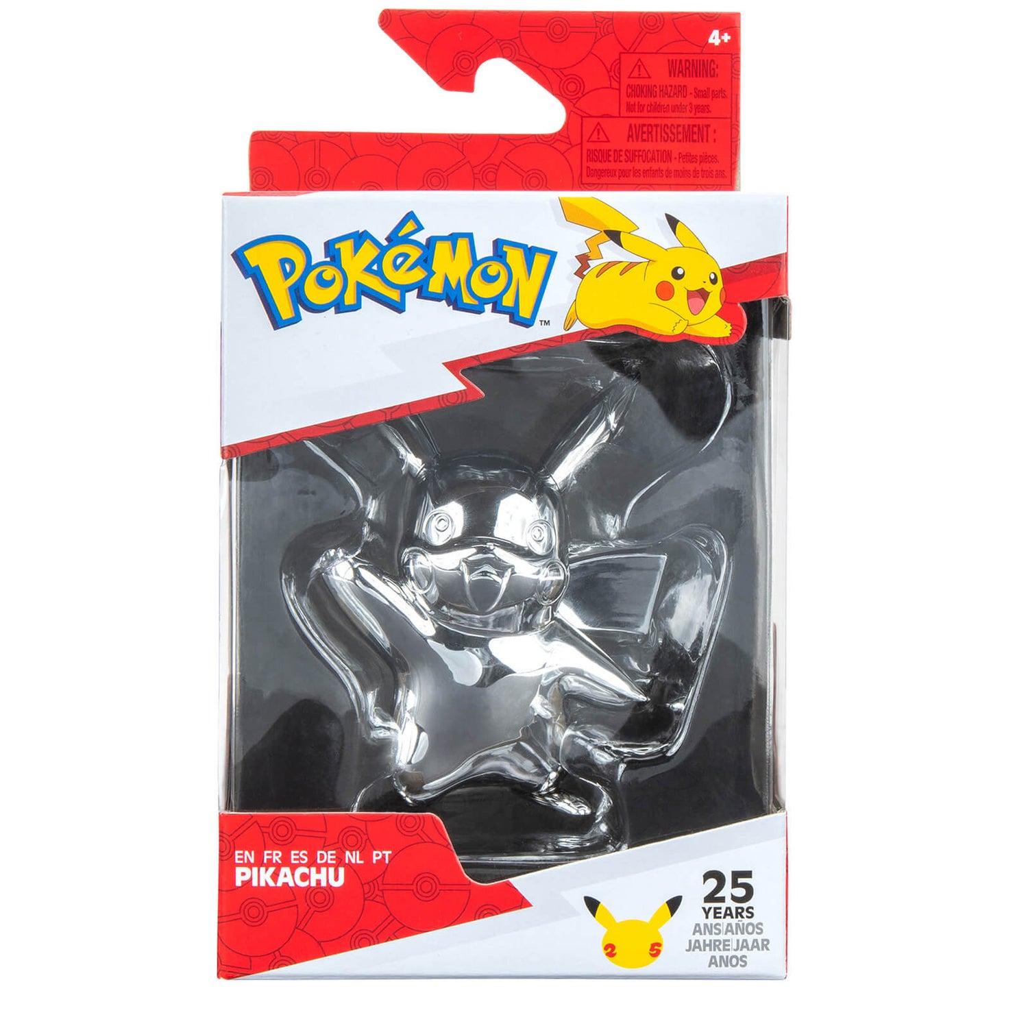 Pokémon 25th Celebration - 3 Inch Silver Pikachu Figure