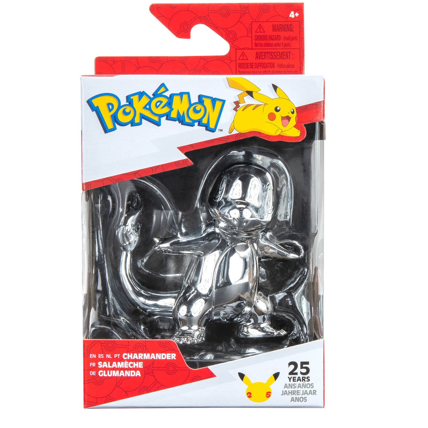 Pokémon 25th Celebration - 3 Inch Silver Charmander Figure
