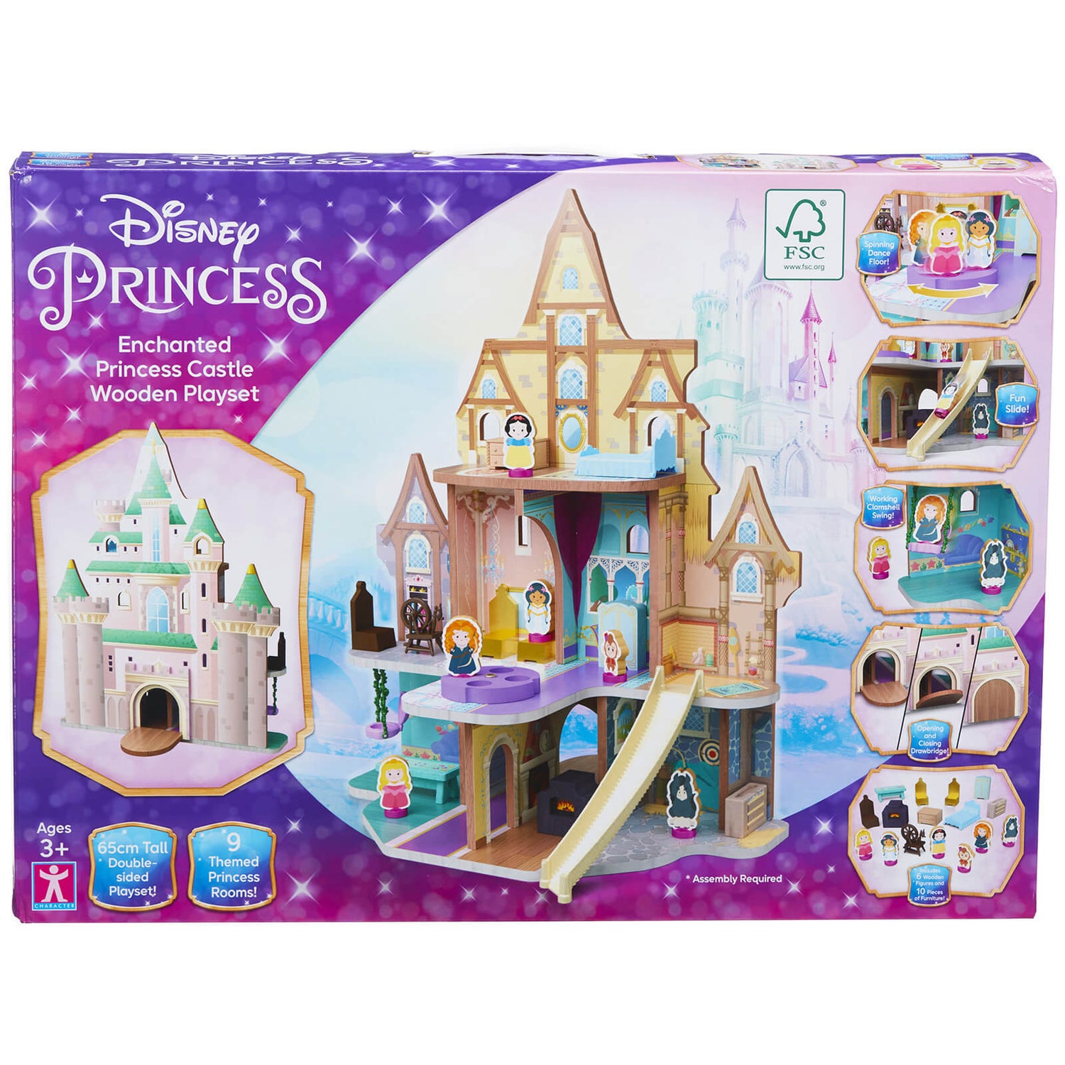 Disney Princess - Enchanted Princess Castle Wooden Playset