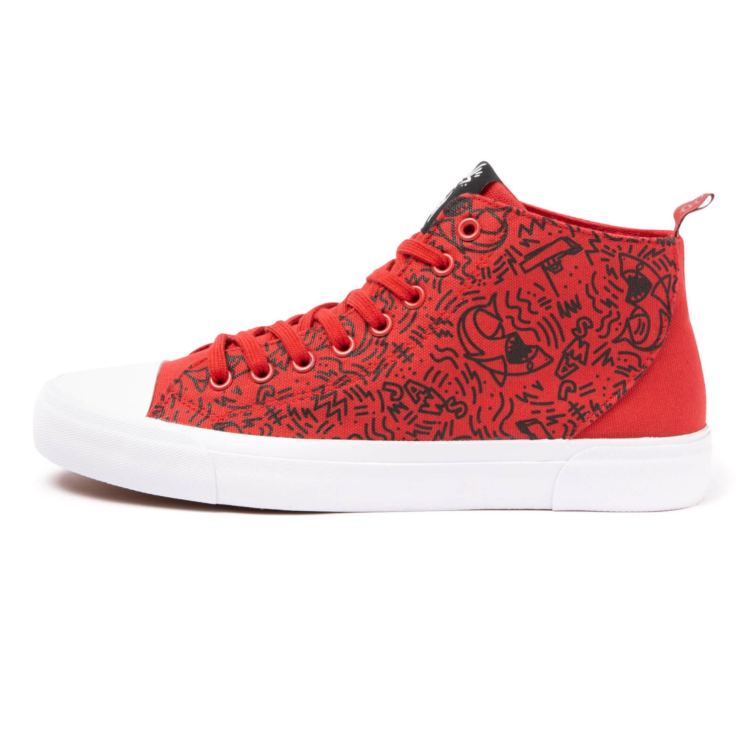 Akedo x Jaws Deep Sea Doodle Red Signature High Top