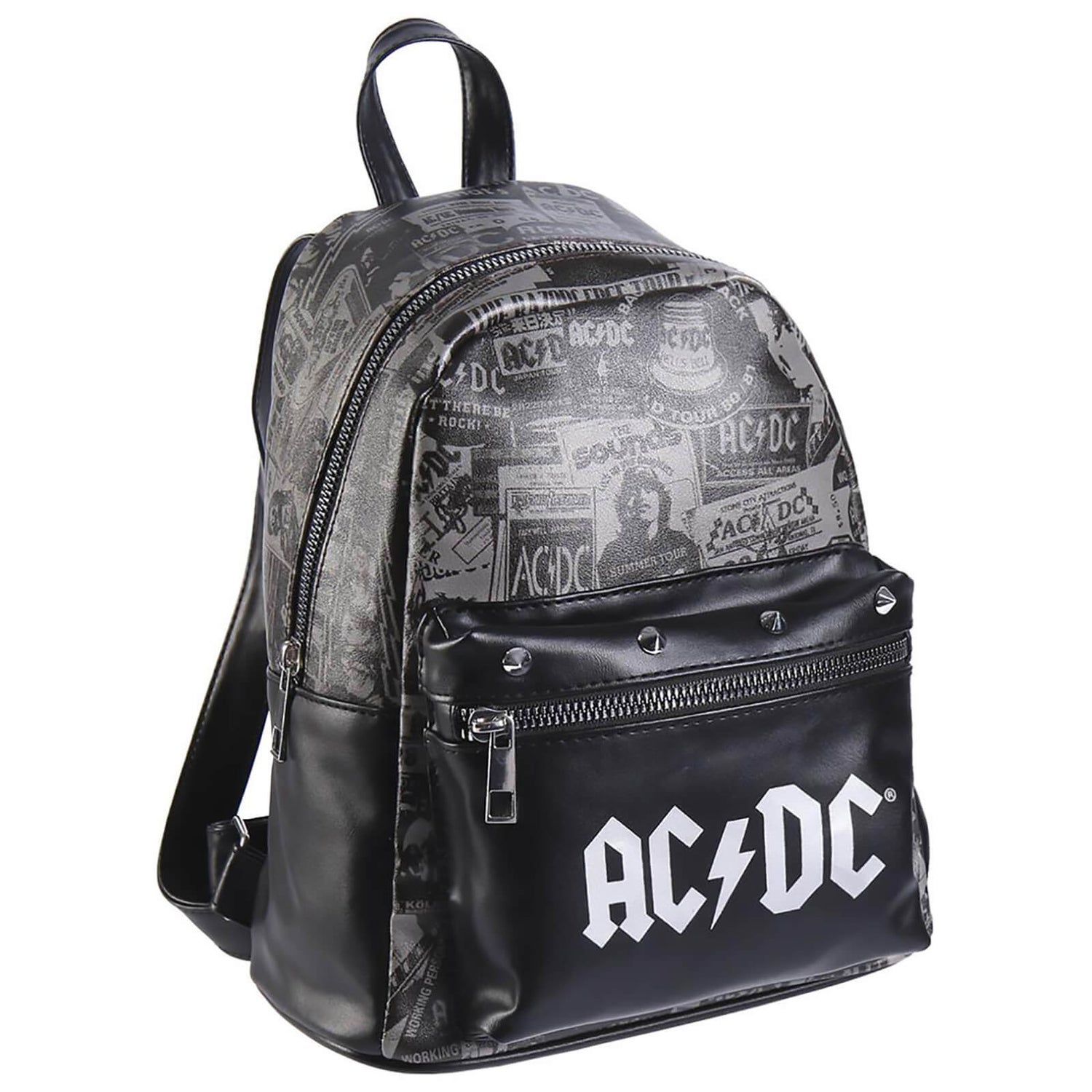 AC/DC Collage Faux-Leather Backpack