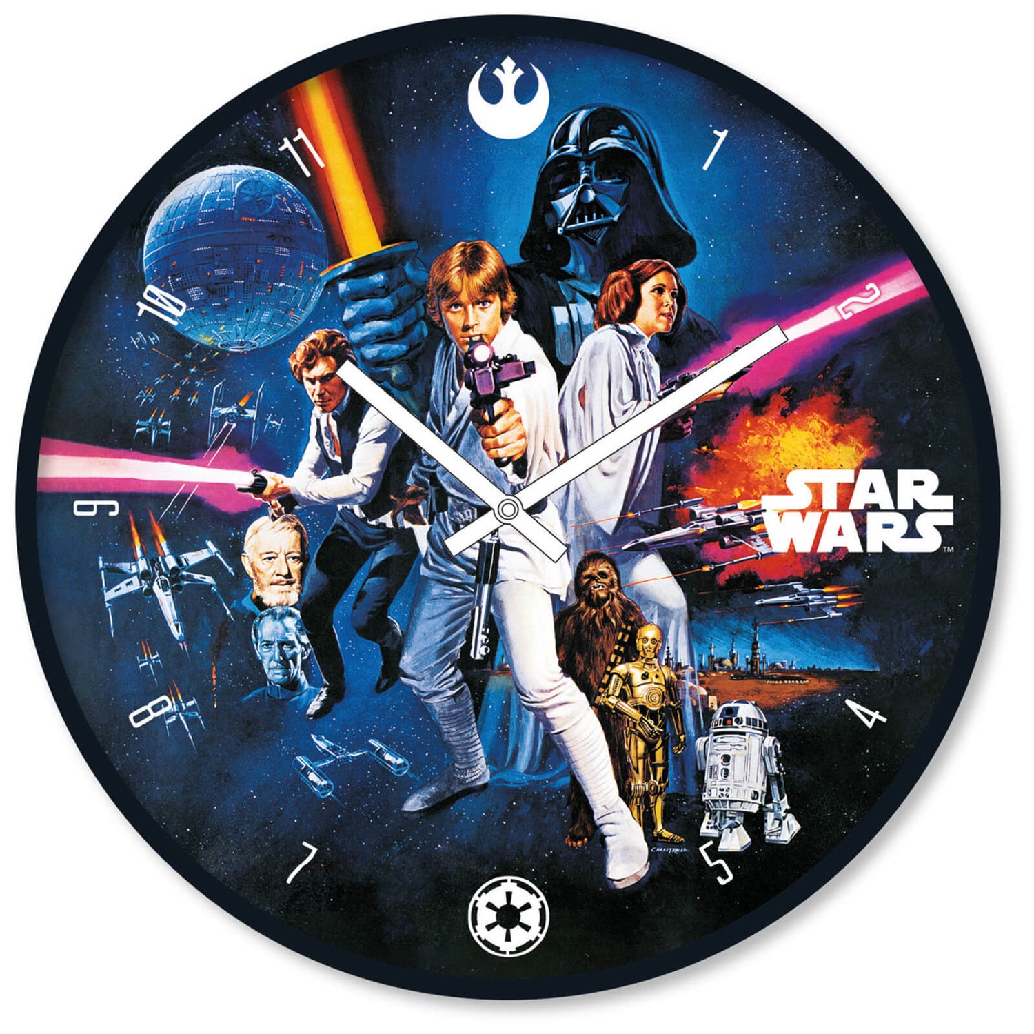Star Wars (A New Hope Poster) Wall Clocks