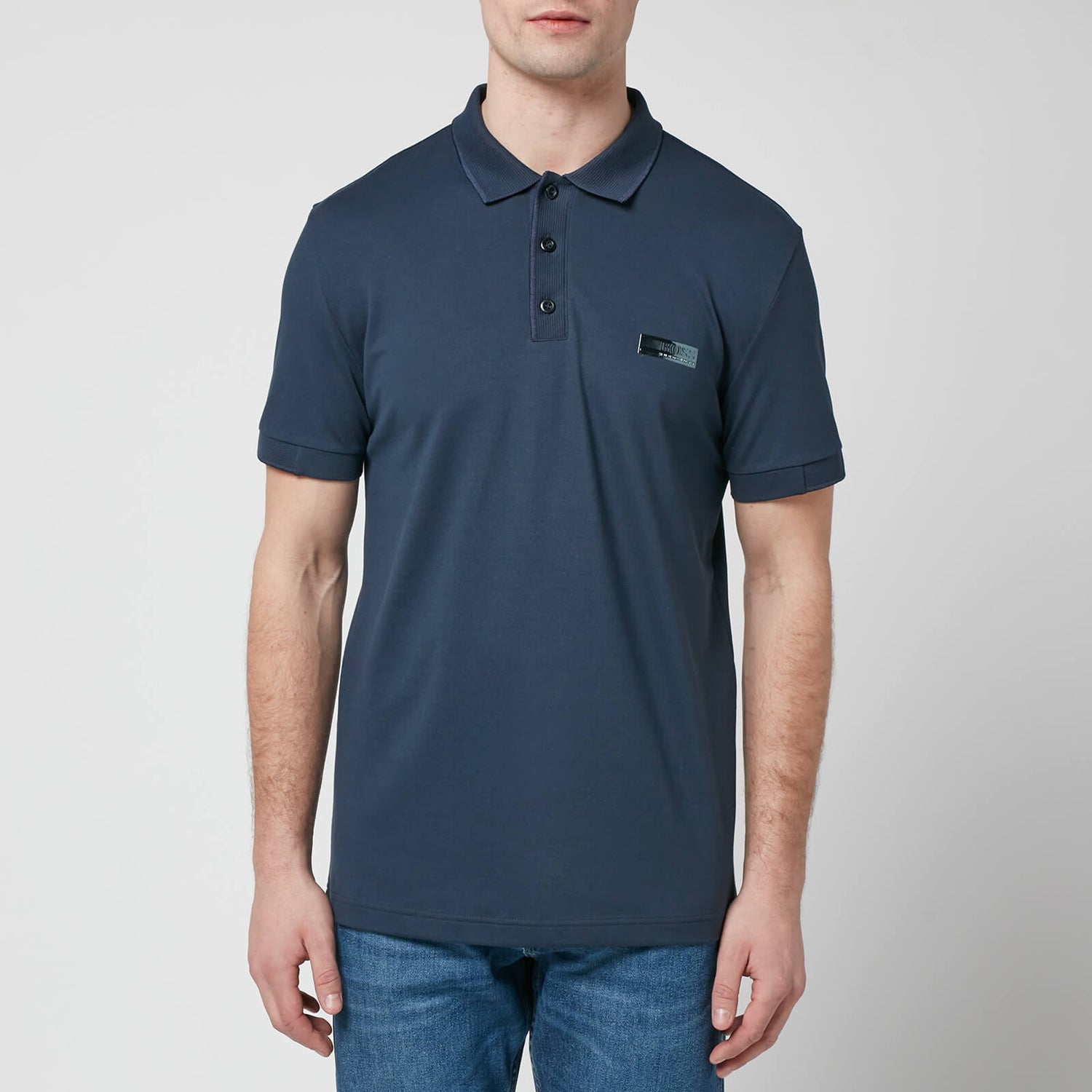 BOSS Green Men's Paul Batch Polo Shirt - Navy - S