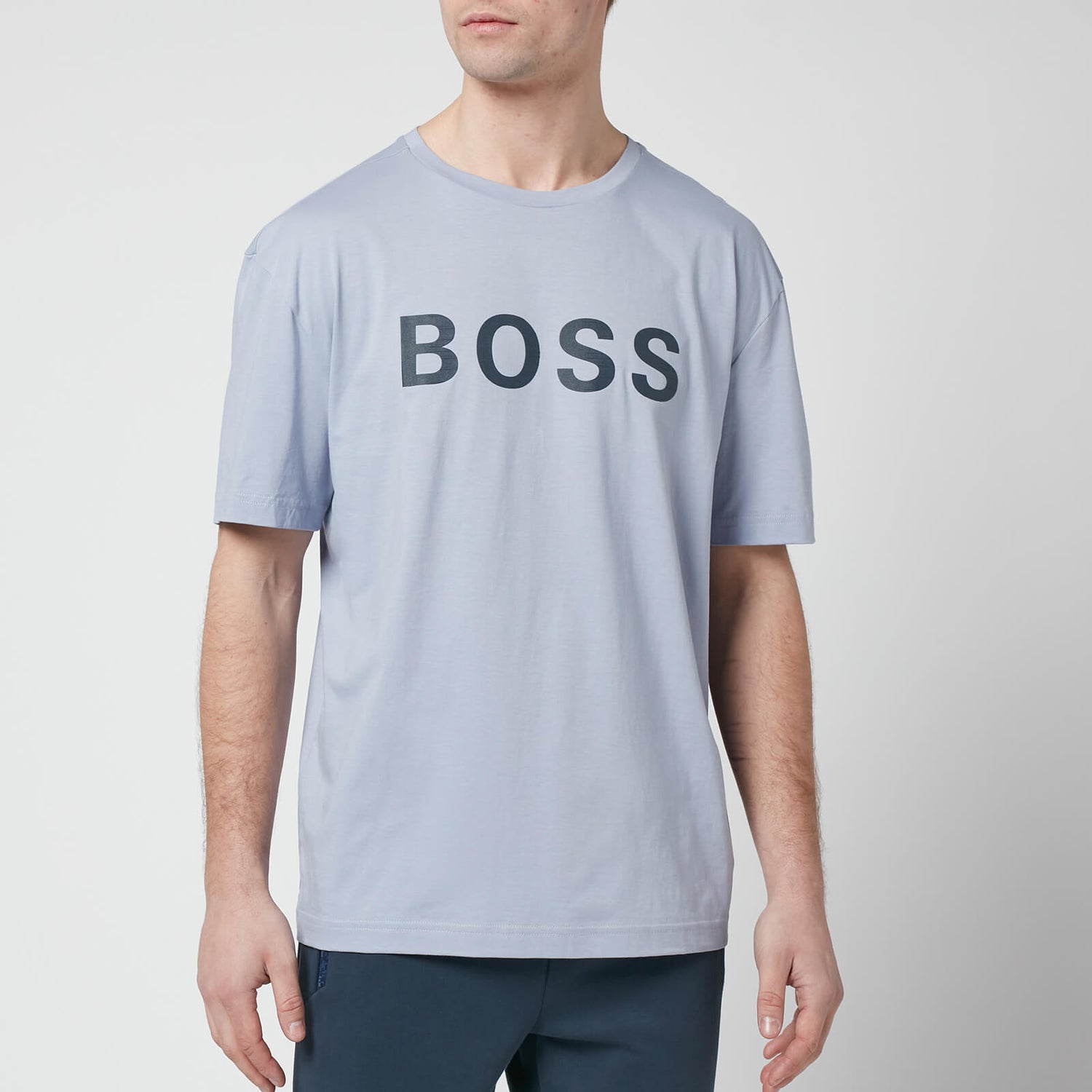 BOSS Green Men's Logo 6 T-Shirt - Open Blue