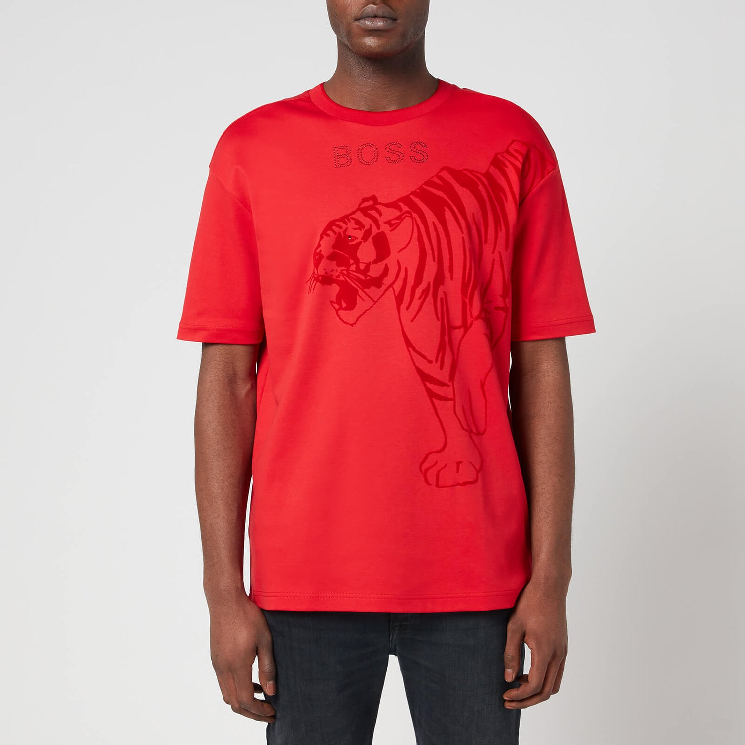 BOSS Green Men's Iconic T-Shirt - Bright Red - M