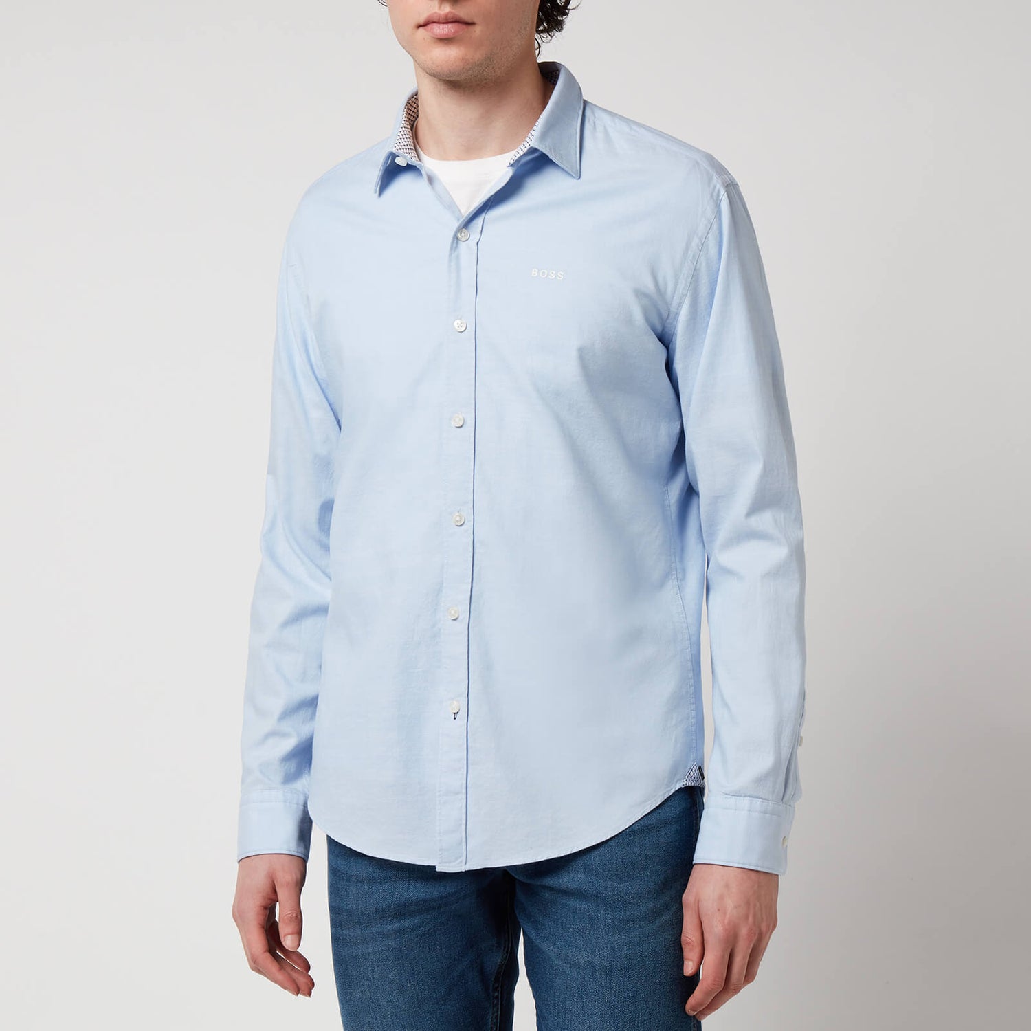 BOSS Black Men's Robbie Shirt - Light Pastel Blue