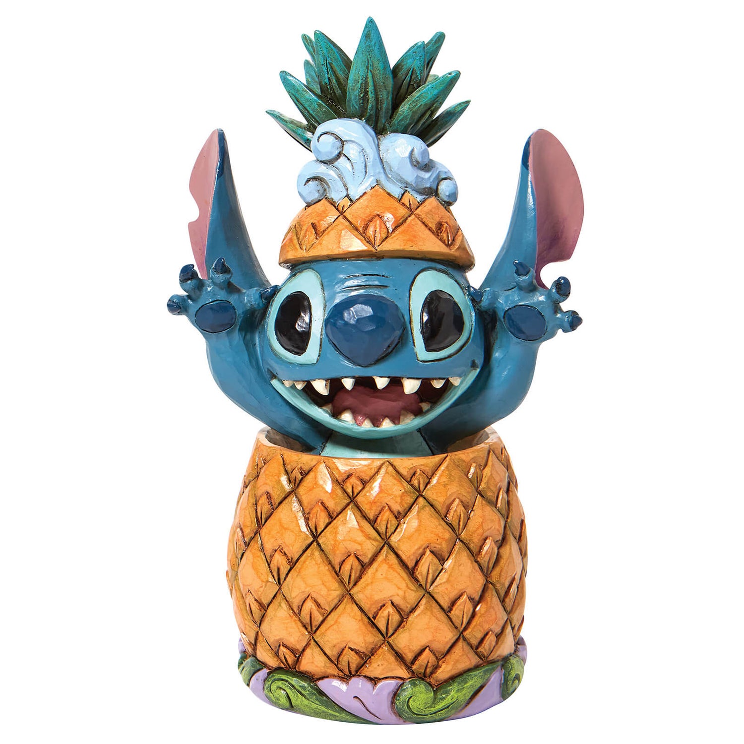 Disney Traditions Stitch In A Pineapple Figurine