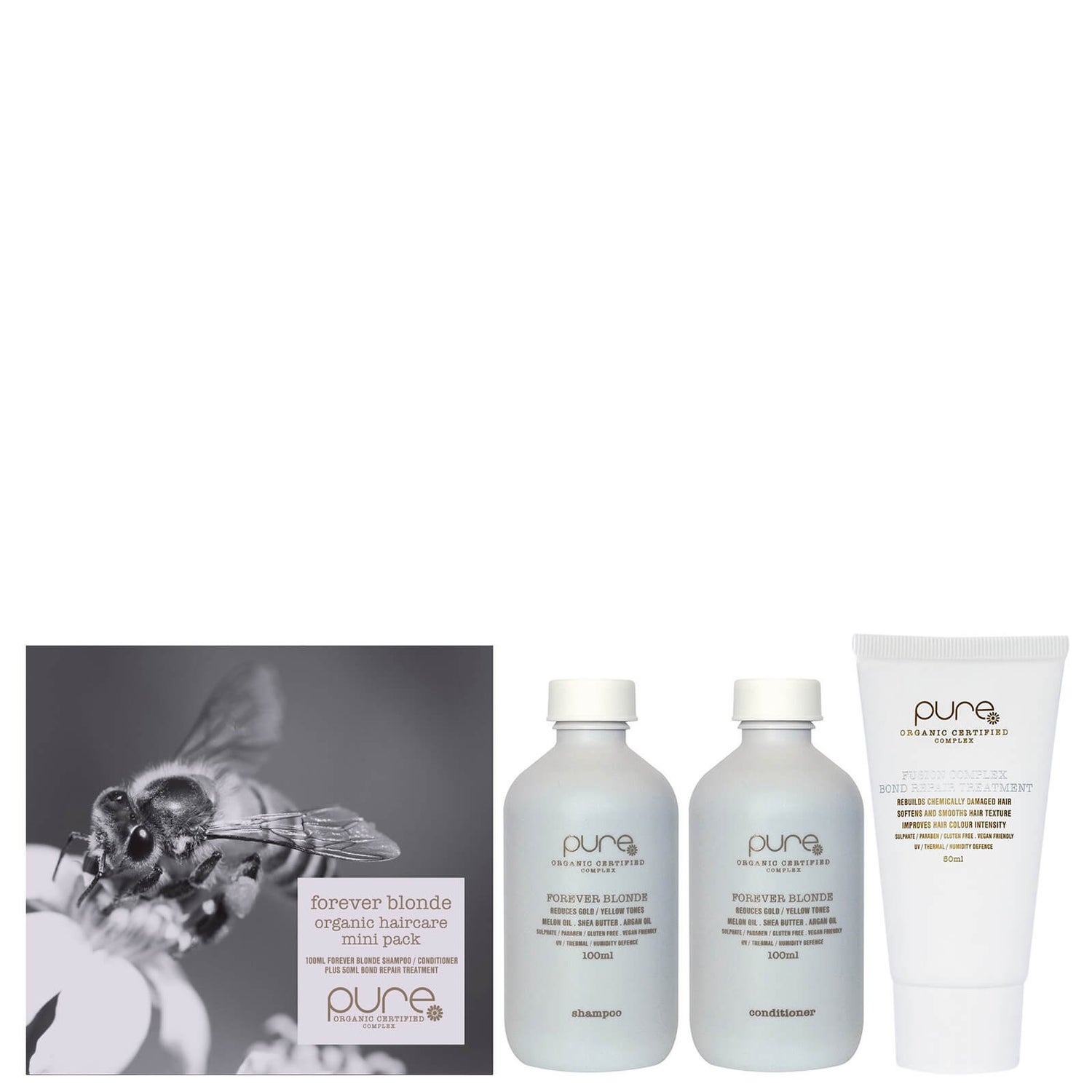 Pure Forever Blonde Organic Haircare Mini Trio Pack
