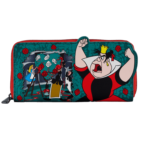 Loungefly Disney Villains Scene Series Queen Of Hearts Zip Around Wallet