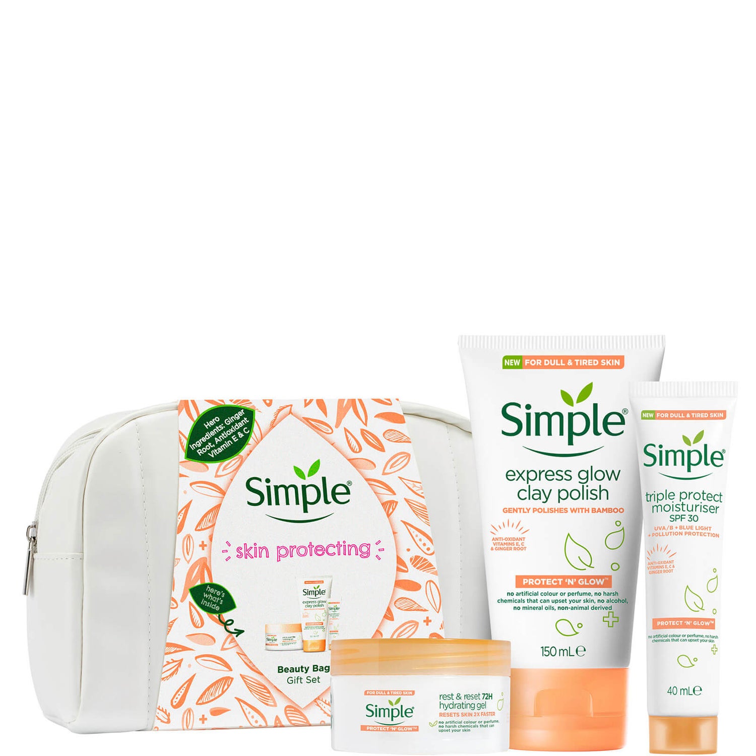 Set cadeau sac de beauté simple pour la protection de la peau