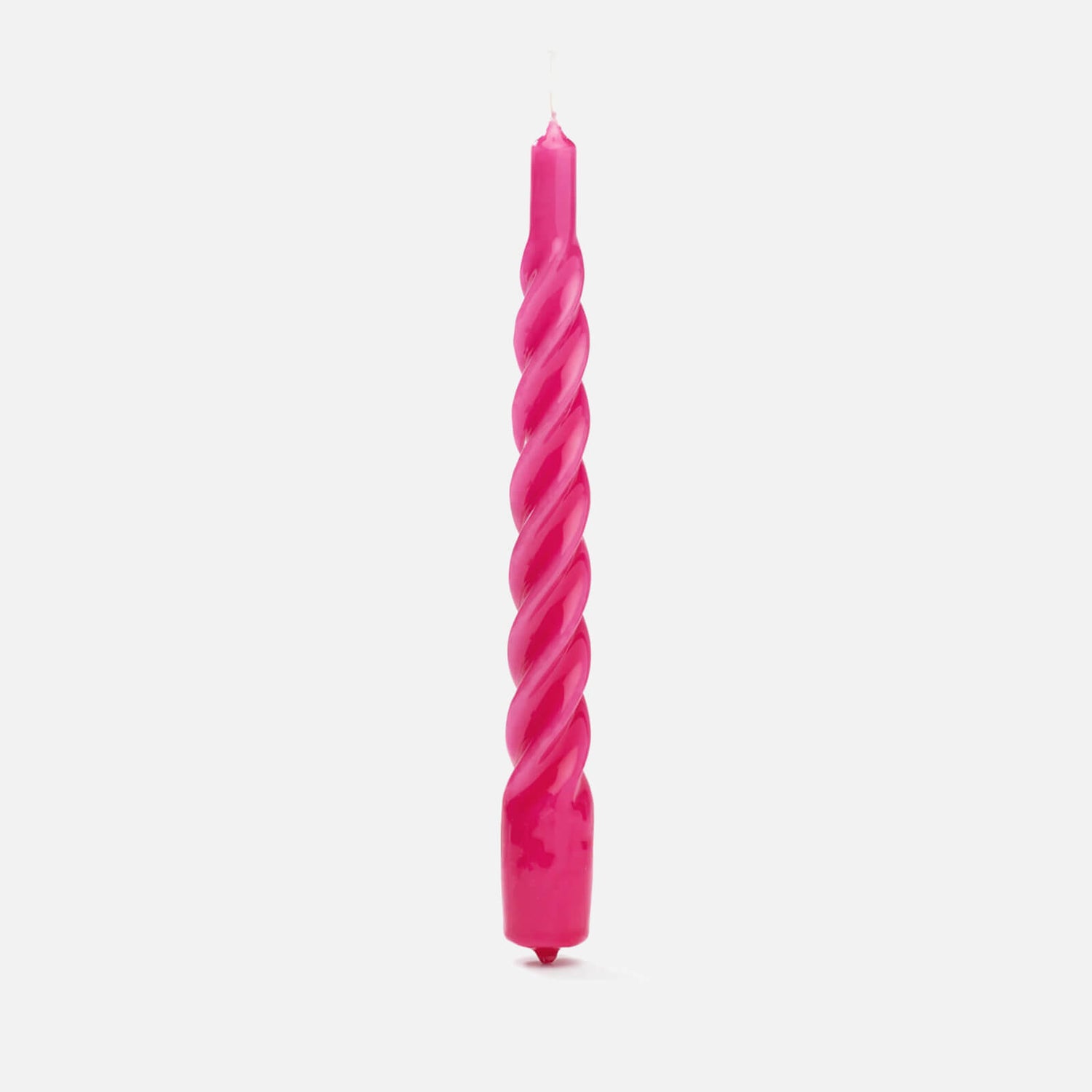 anna + nina Twisted Candle Bright Pink - Set of 6