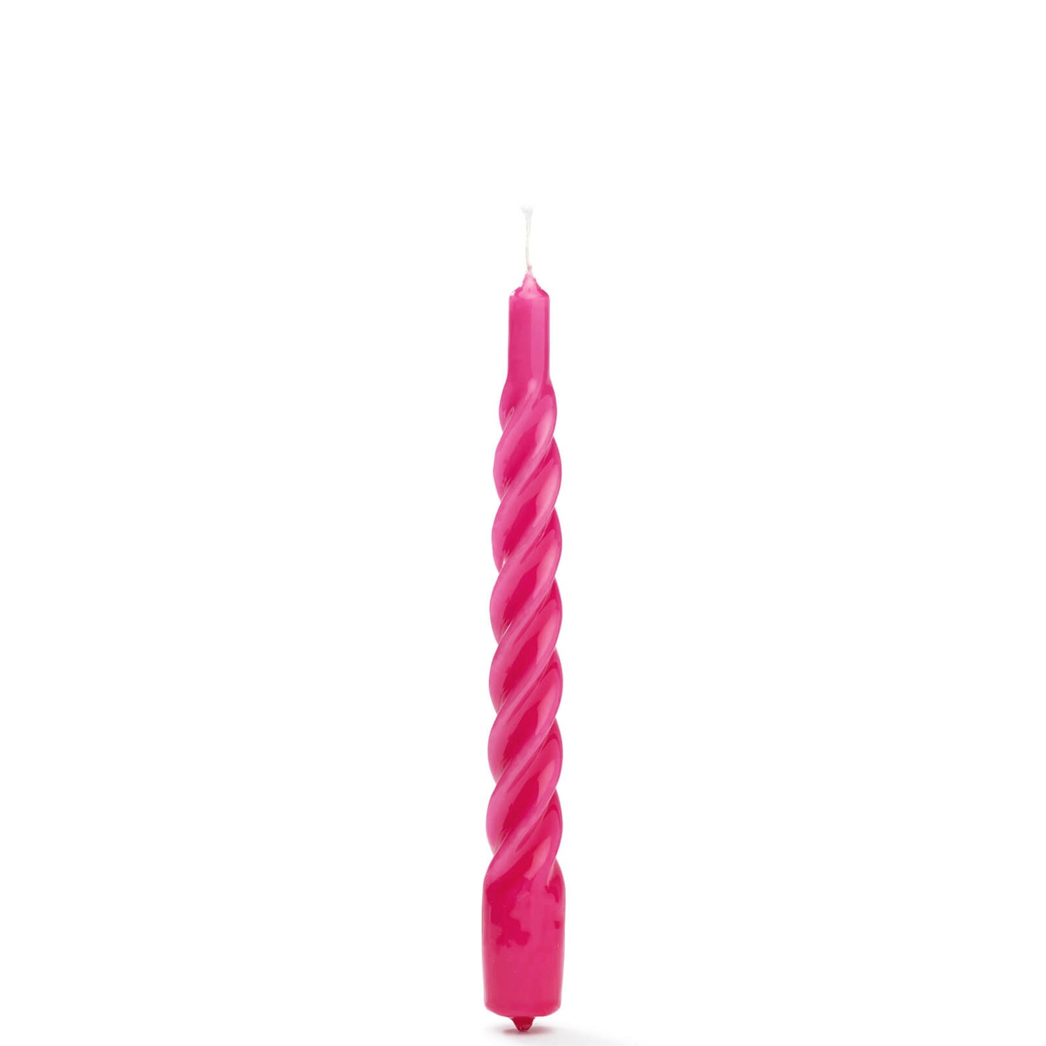 anna + nina Twisted Candle Bright Pink - Set of 6