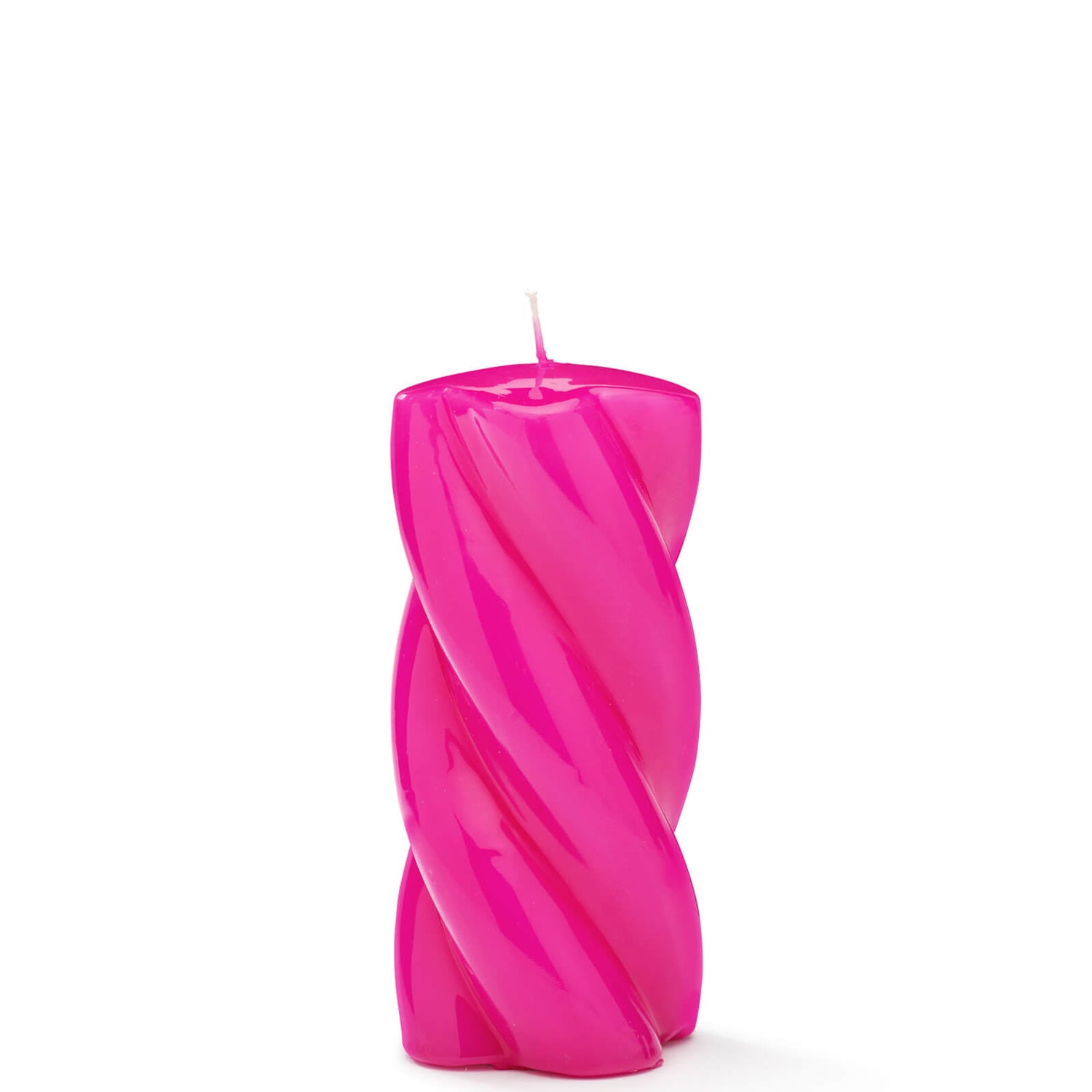 anna + nina Blunt Twisted Candle Long Bright Pink