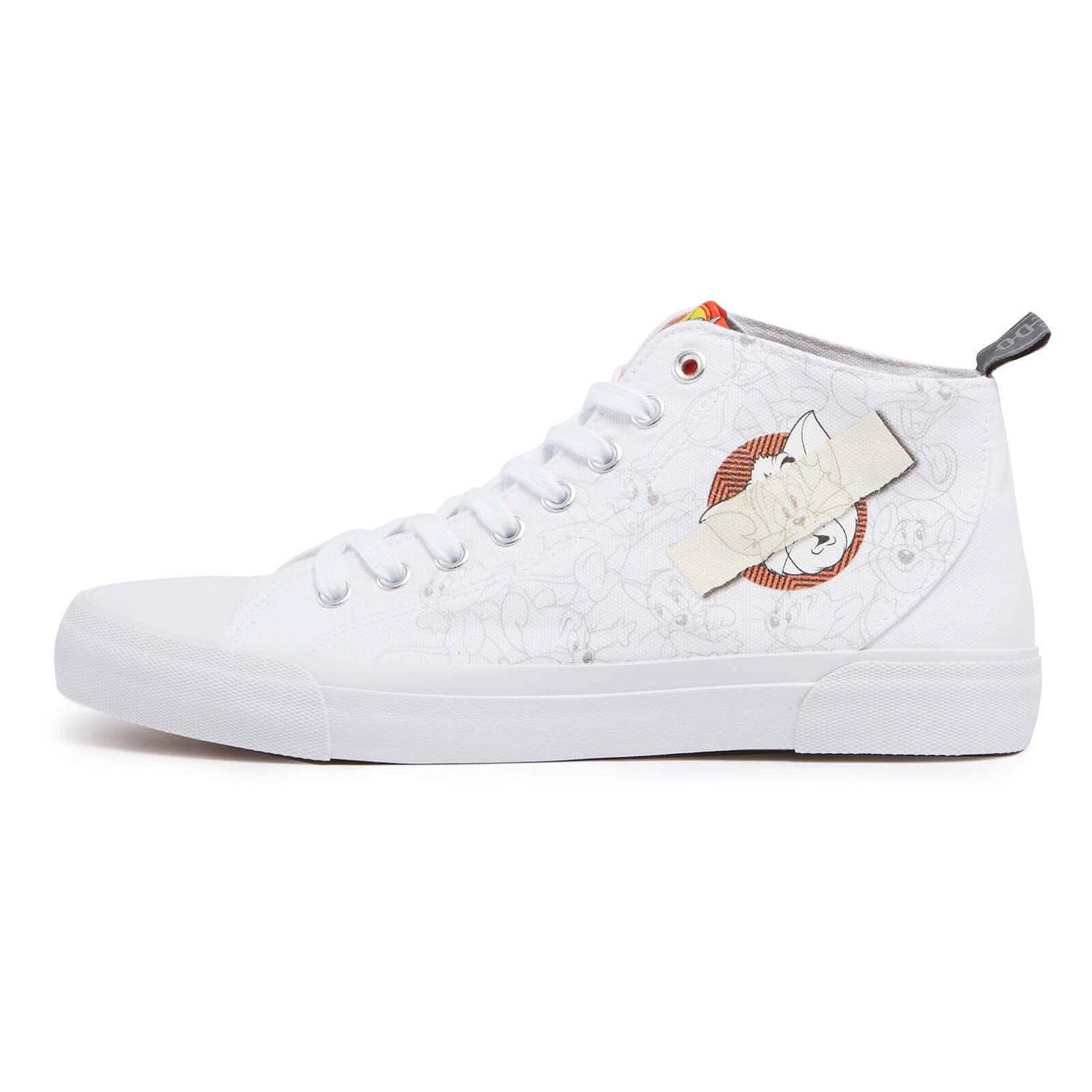 Akedo x Tom & Jerry Drawing Board White Signature High Top