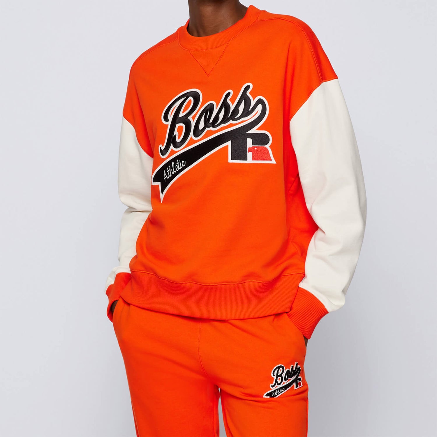 BOSS X Russell Athletic Women's Eraisa Sweatshirt - Bright Orange