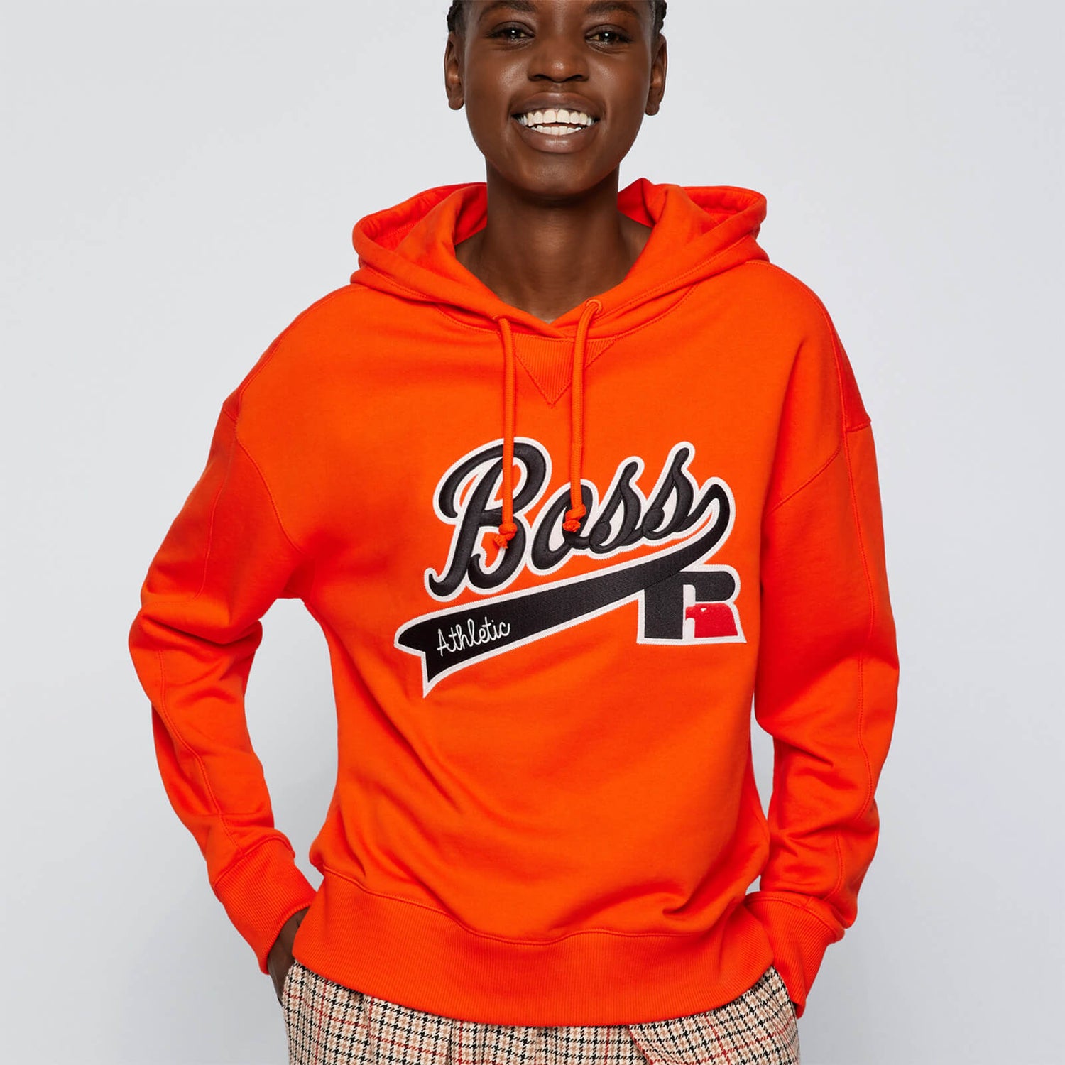 BOSS X Russell Athletic Women's Eraisy Hoodie - Bright Orange