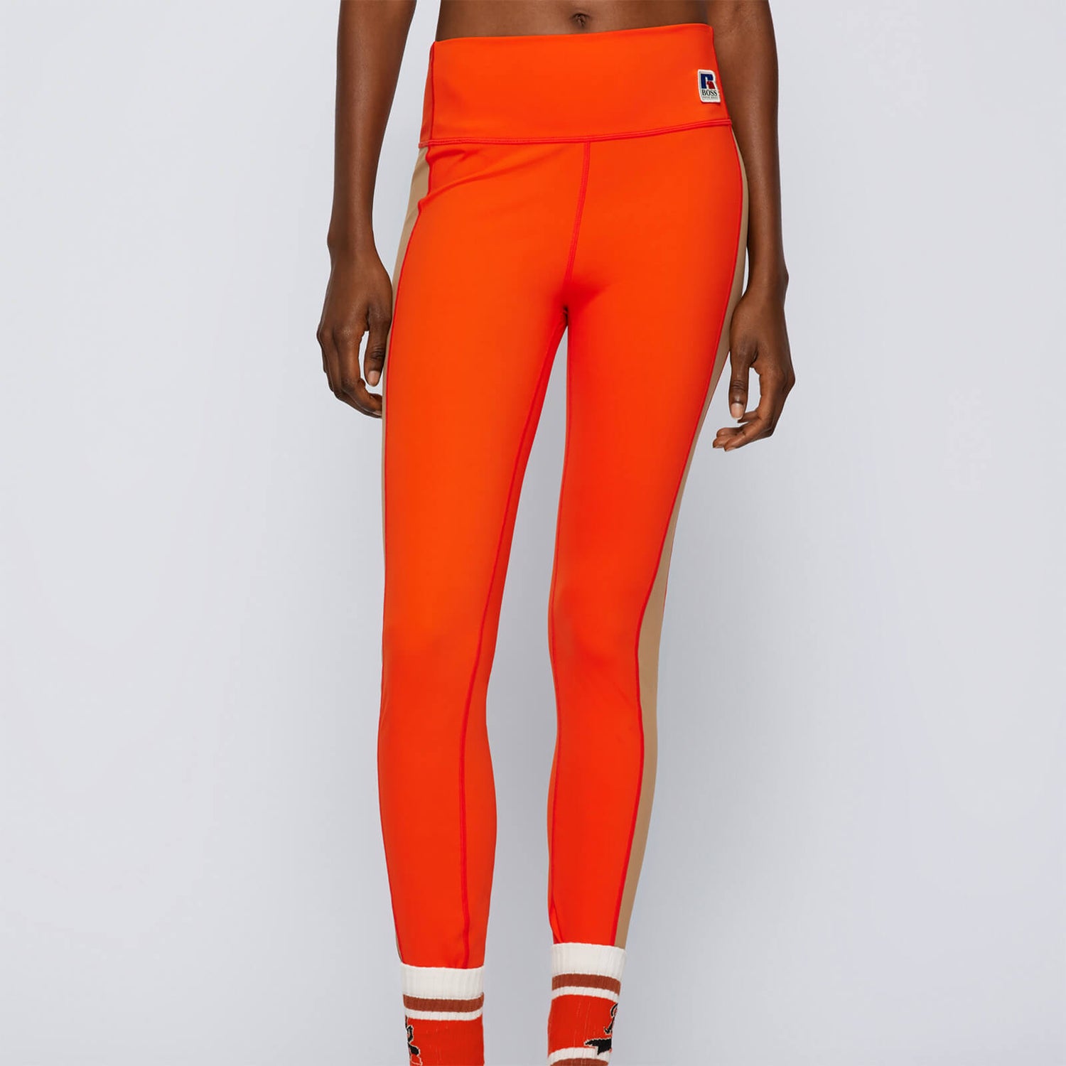 BOSS X Russell Athletic Women's Eama Leggings - Bright Orange - S