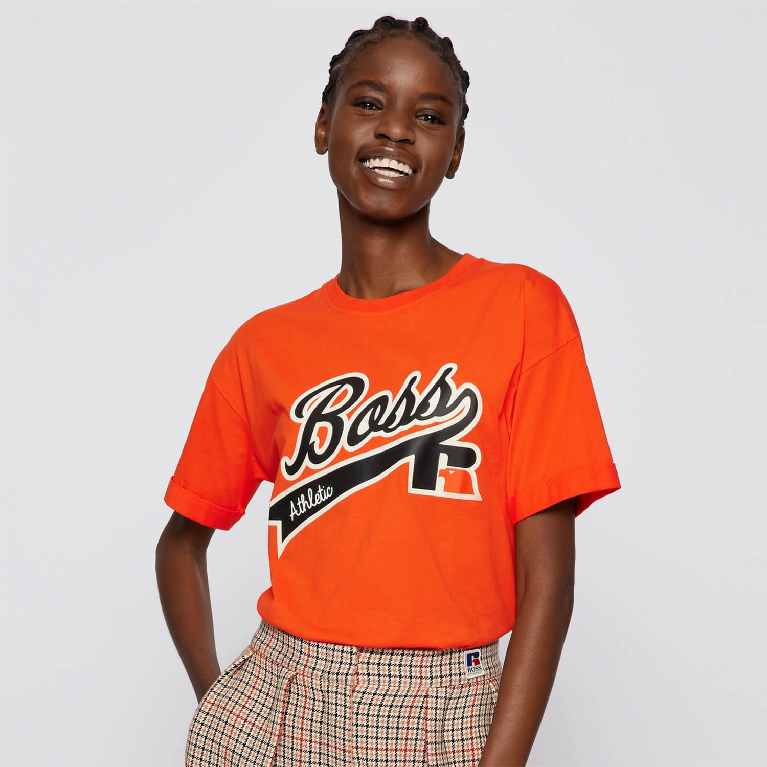 BOSS X Russell Athletic Women's Evarsy T-Shirt - Bright Orange
