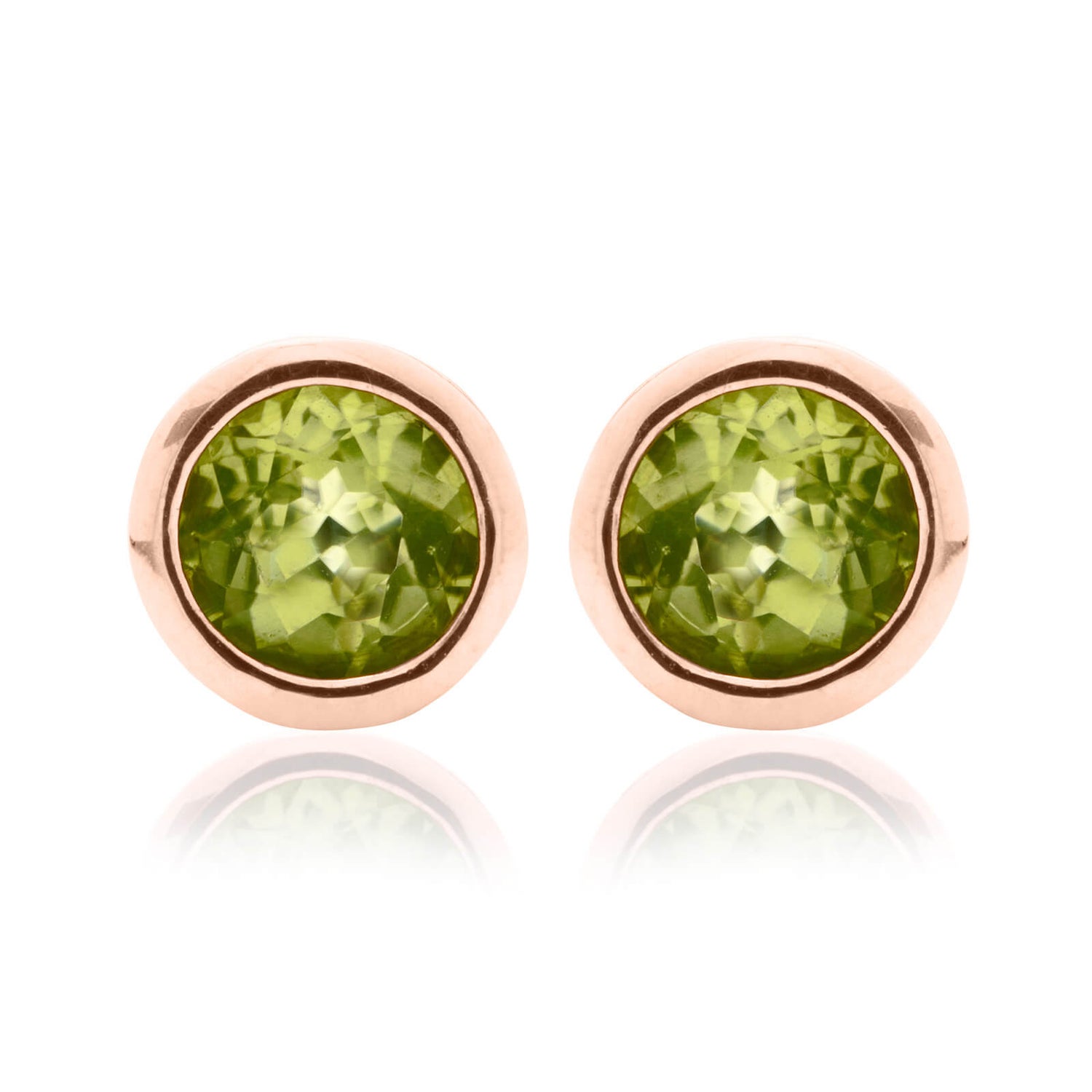 Buy Gempro 925 Sterling Silver Peridot Solitaire Stud Earrings for Women August  Birthstone at Amazonin
