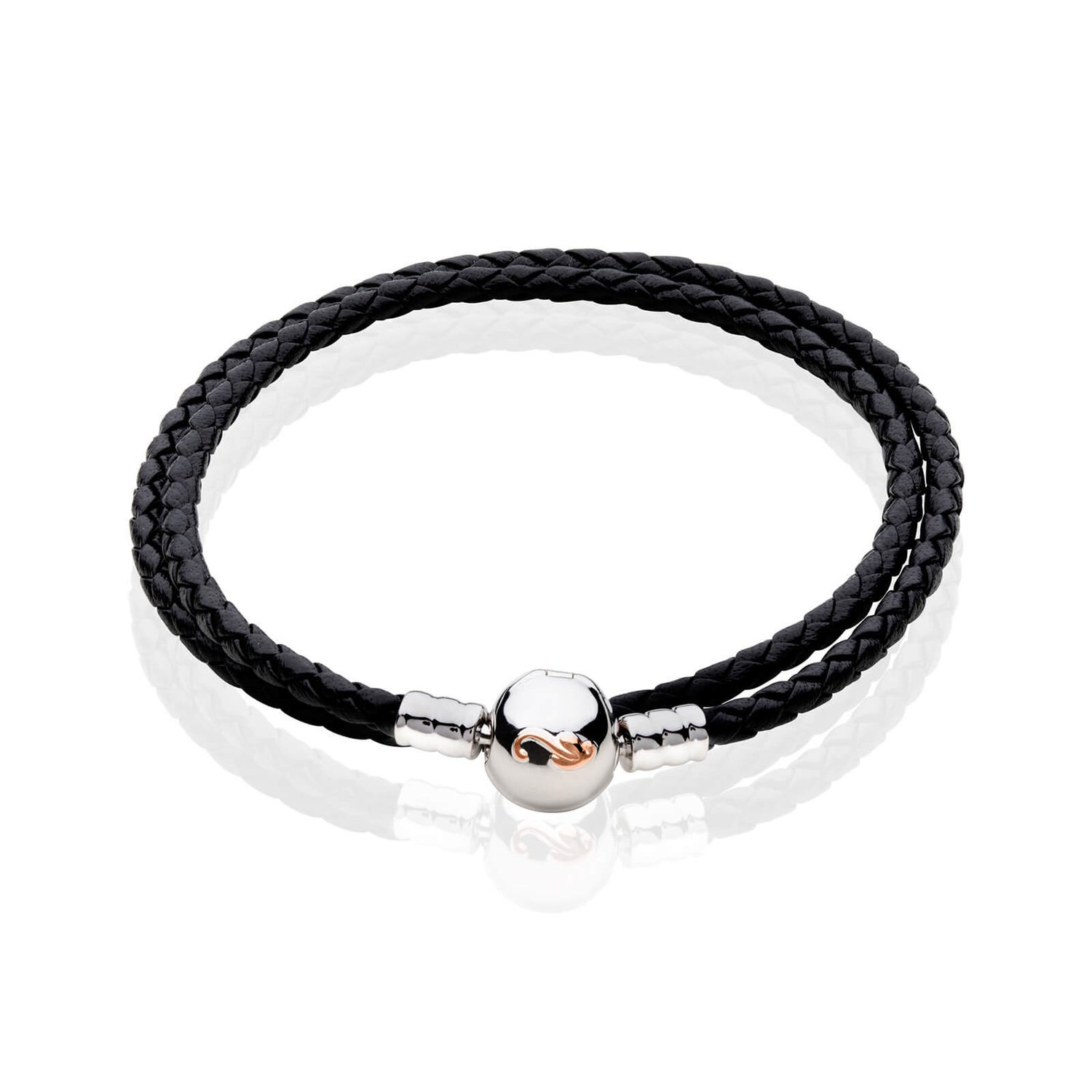 Pandora bracelet black hotsell leather