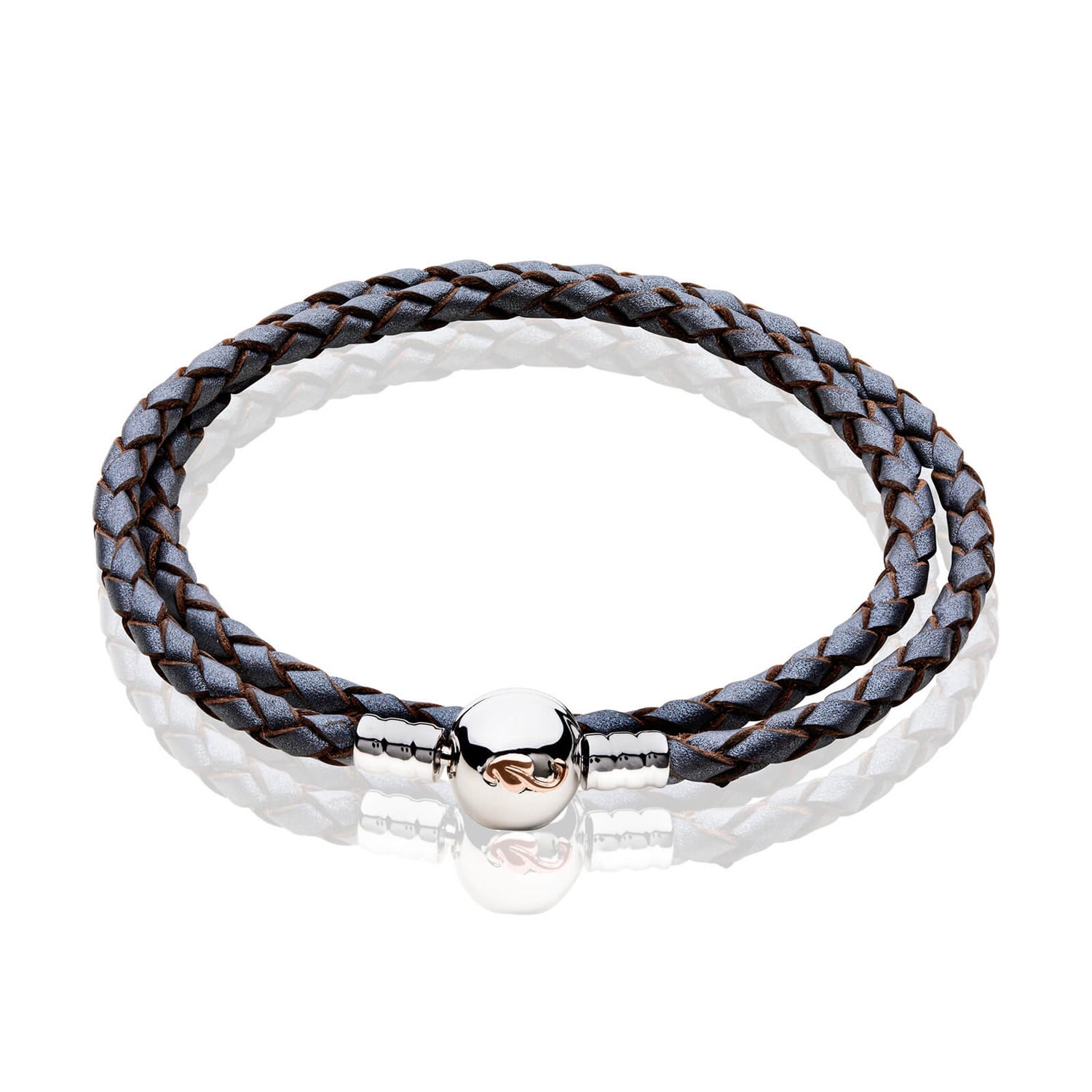 Tree of Life Grey Double Leather Bracelet