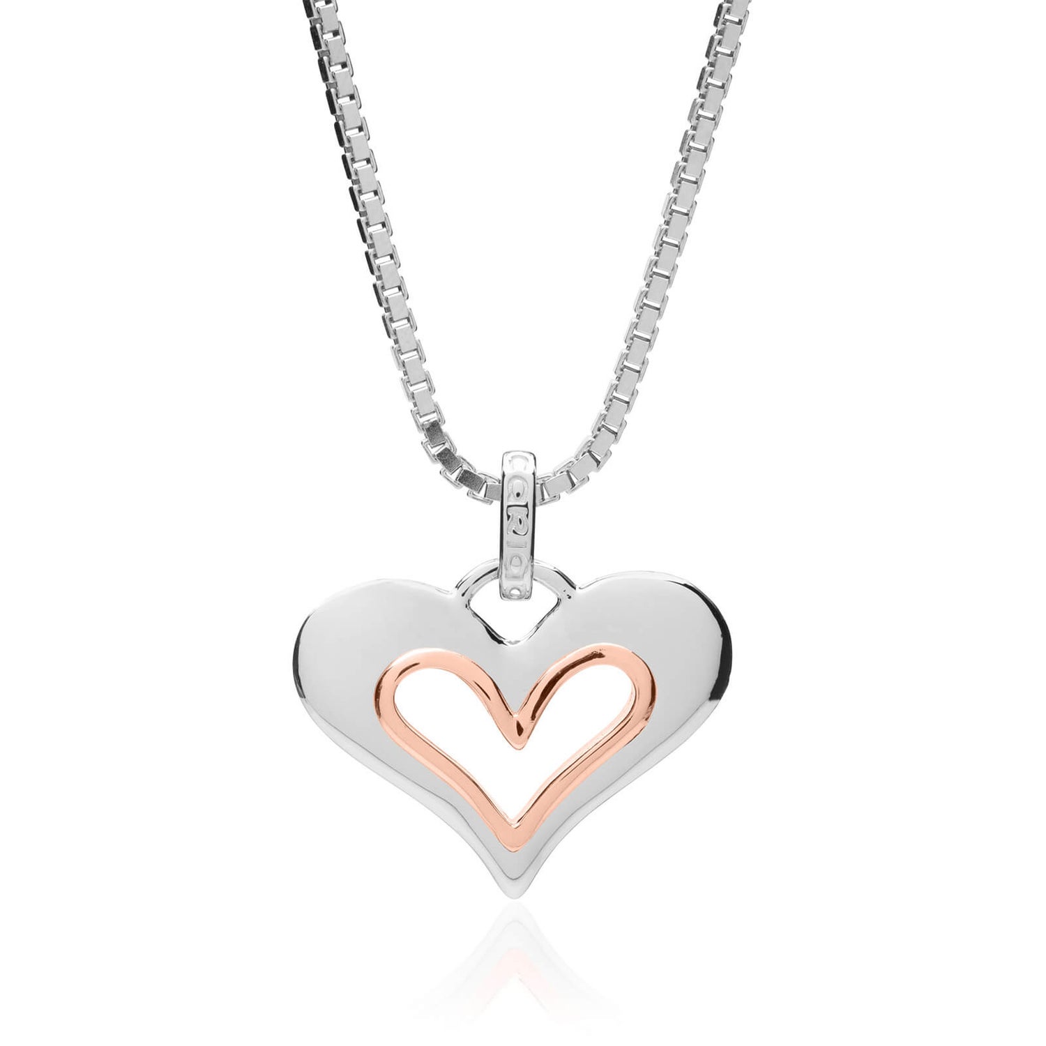 Clogau Silver And 9ct Rose Gold Cariad Heart Locket - R4849 | F.Hinds  Jewellers