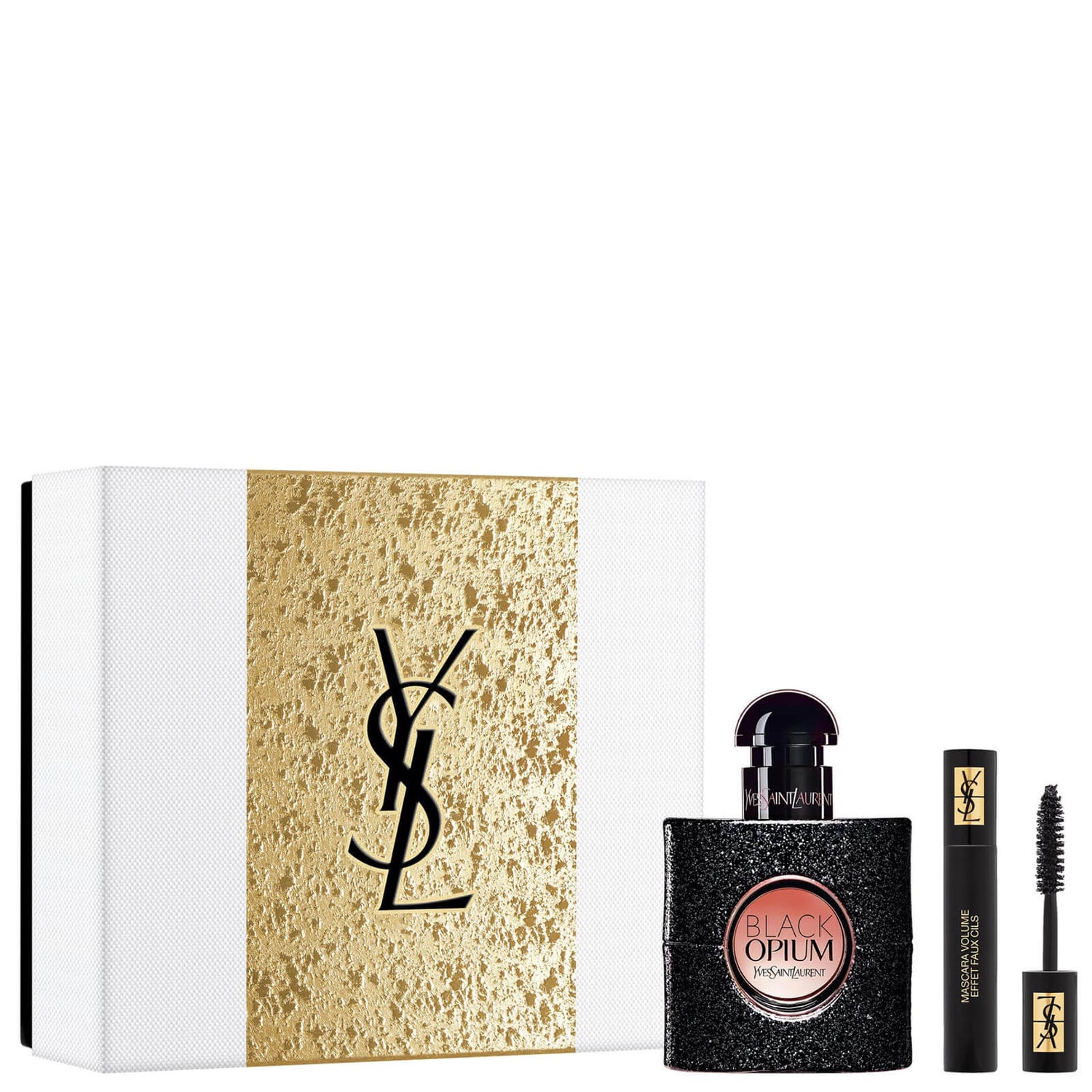Dárková sada Yves Saint Laurent Black Opium Eau de Parfum 30ml a řasenky