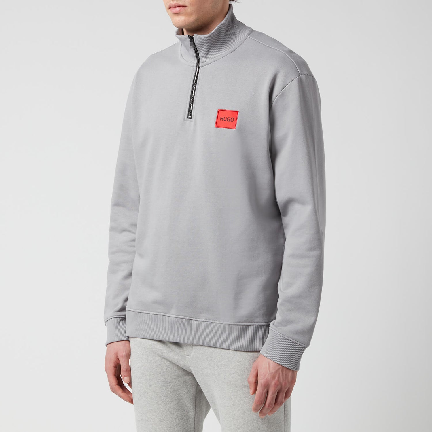 HUGO Men's Durty Quarter Zip Sweatshirt - Grey
