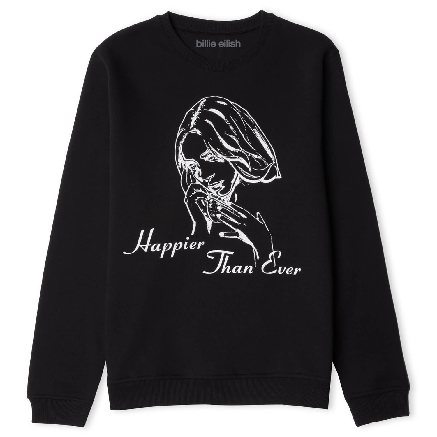 Billie Eilish Happier Than Ever Sweatshirt - Black - XL - Zwart