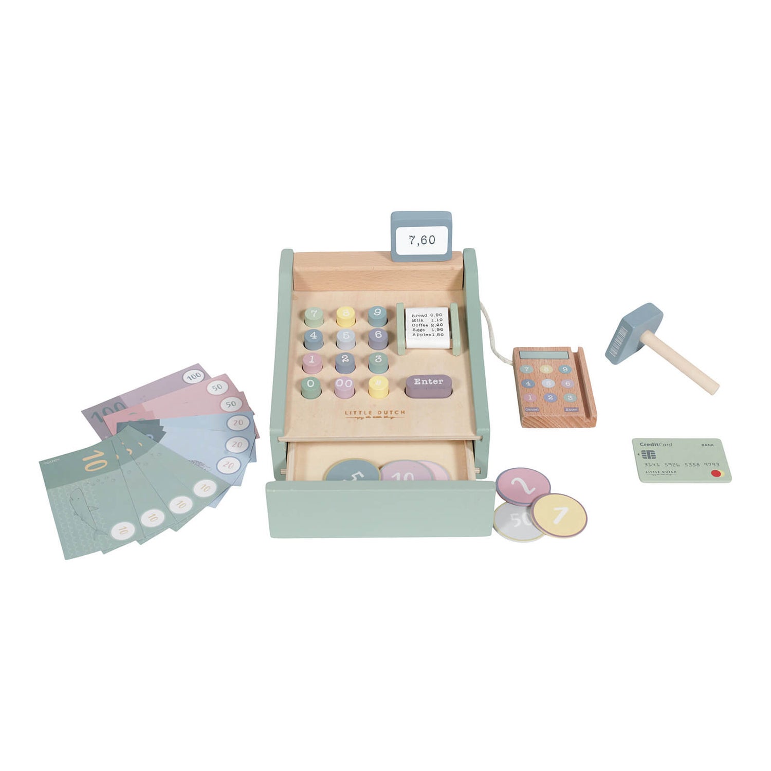 Little Dutch Wooden Toy Cash Register With Scanner