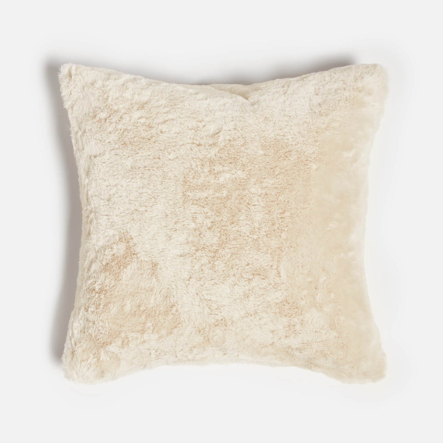 ïn home Recycled Polyester Faux Fur Cushion - Ivory