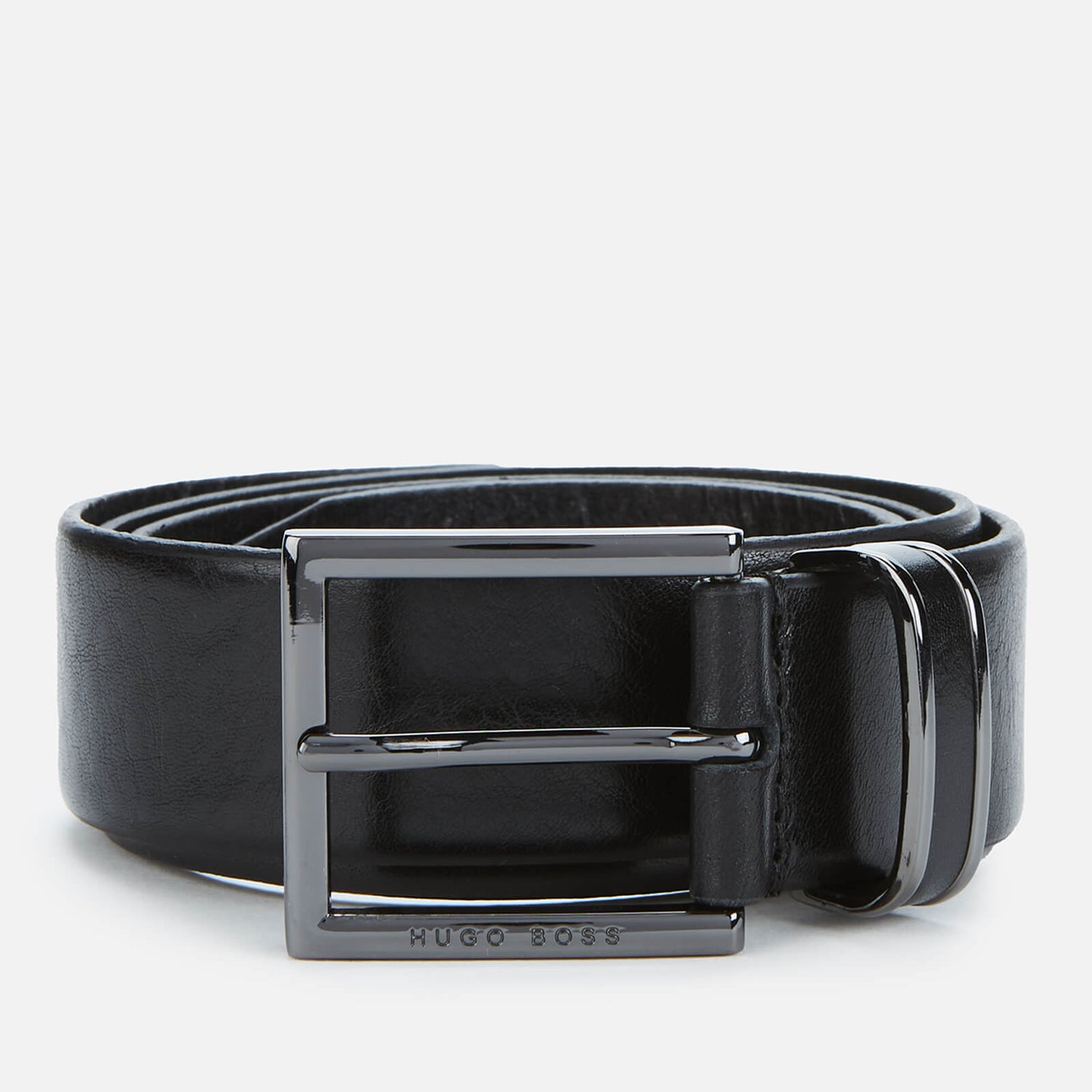 BOSS Men's Canzion Leather Belt - Black